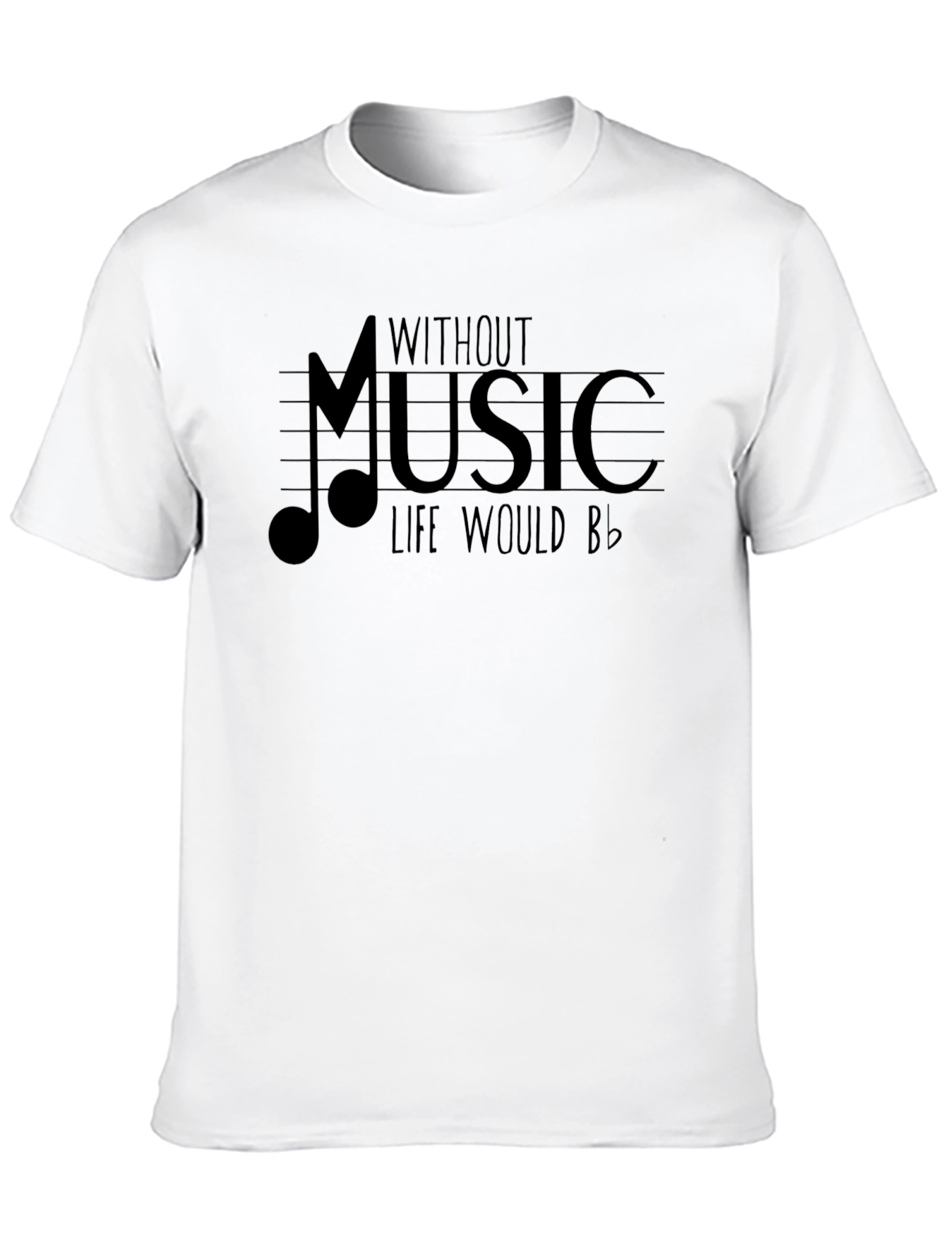 Music Note Graphic T-Shirt - Life Without Music