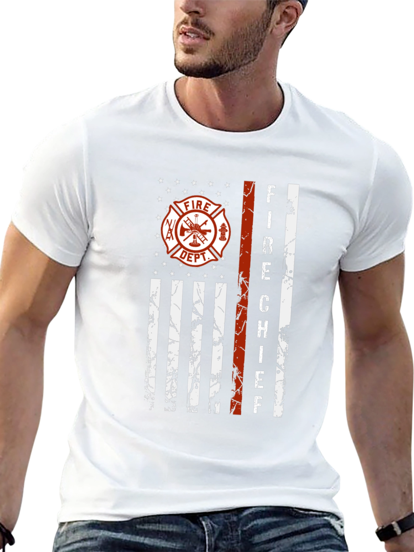 Fire Chief American Flag Graphic Tee