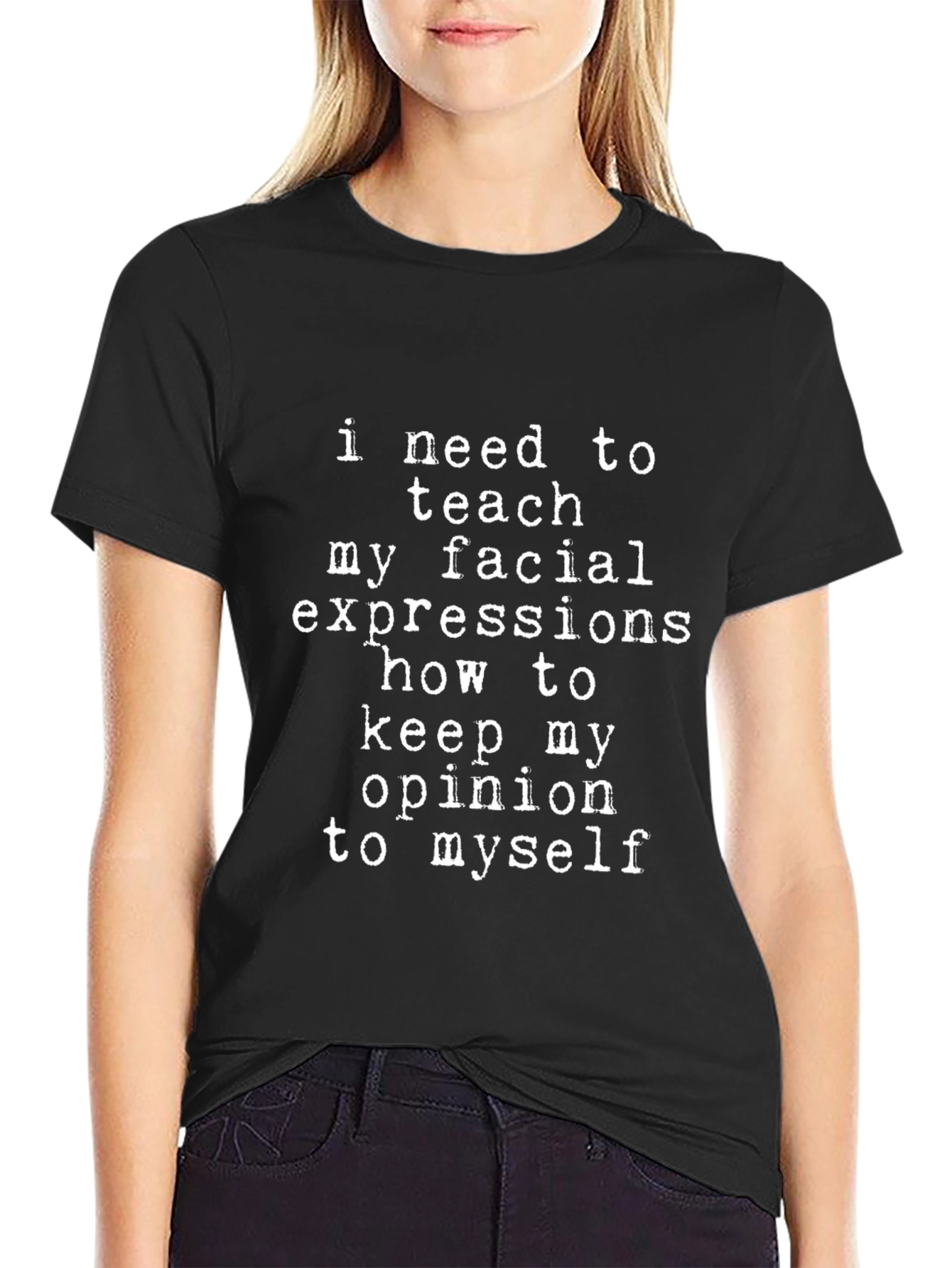 Funny Graphic T-Shirt: Facial Expressions Opinion Tee