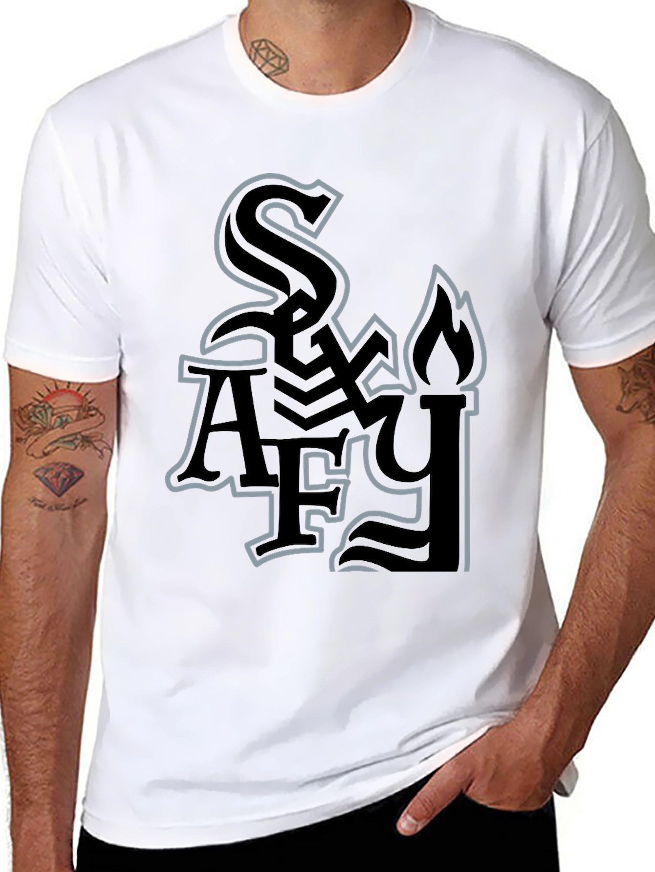 Stylish Black Graphic Tee