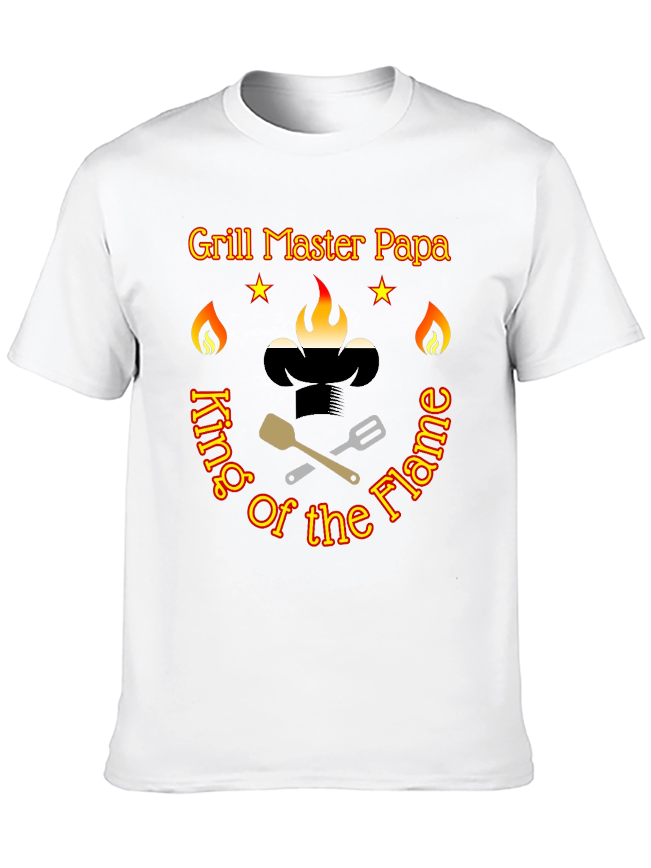 Grill Master Papa T-Shirt King of the Flame BBQ