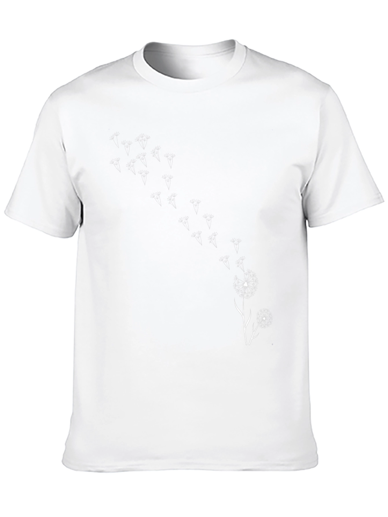 Black Dandelion Wishes T-Shirt - Trendy Graphic Tee