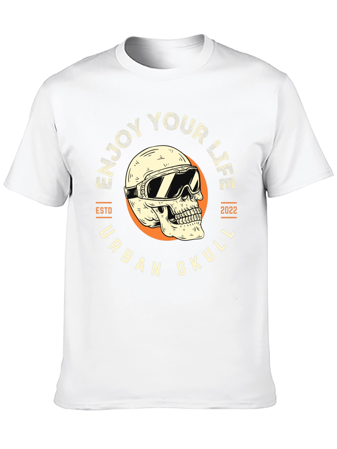 Urban Skull T-Shirt - Enjoy Your Life Graphic Tee
