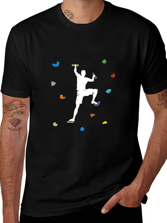 Rock Climbing T-Shirt - Black Graphic Tee