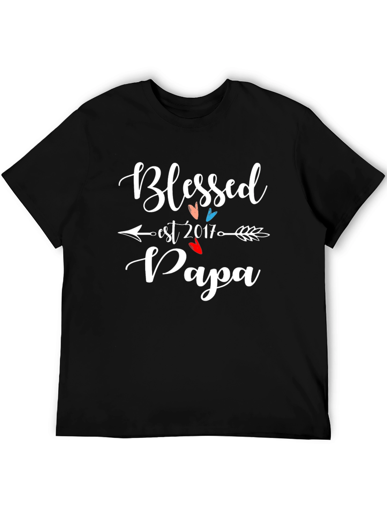 Blessed Papa Est. 2017 Graphic T-Shirt