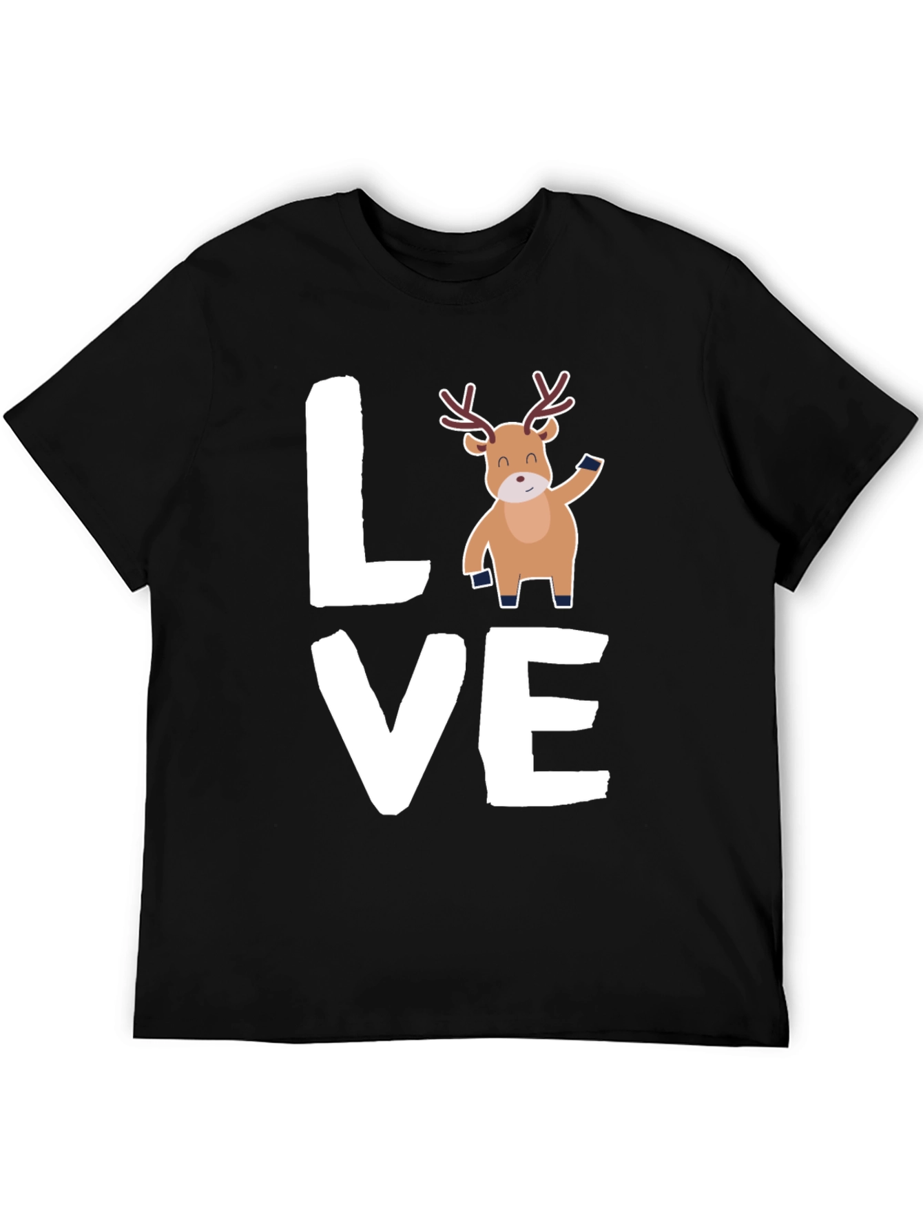 Love Reindeer Graphic Tee - Holiday Cheer