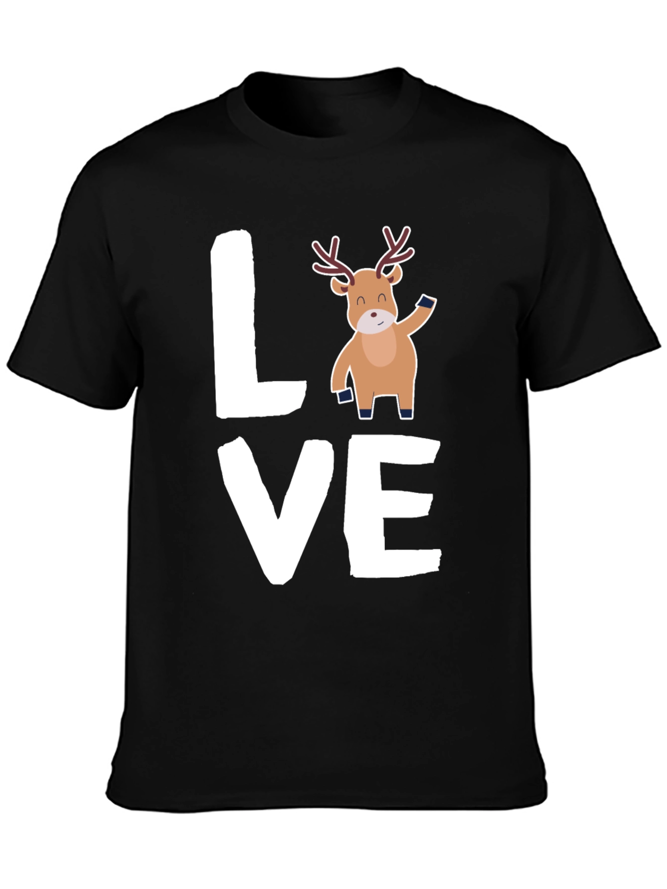 Love Reindeer Graphic Tee - Holiday Cheer