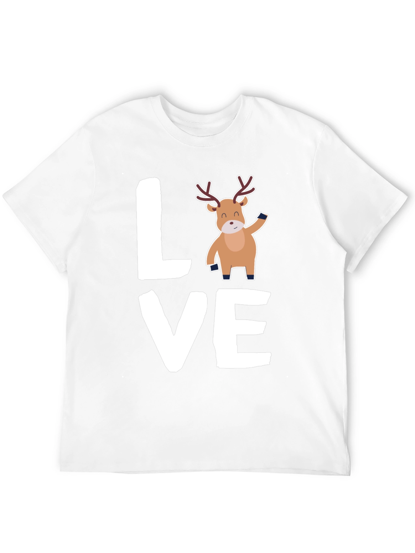 Love Reindeer Graphic Tee - Holiday Cheer