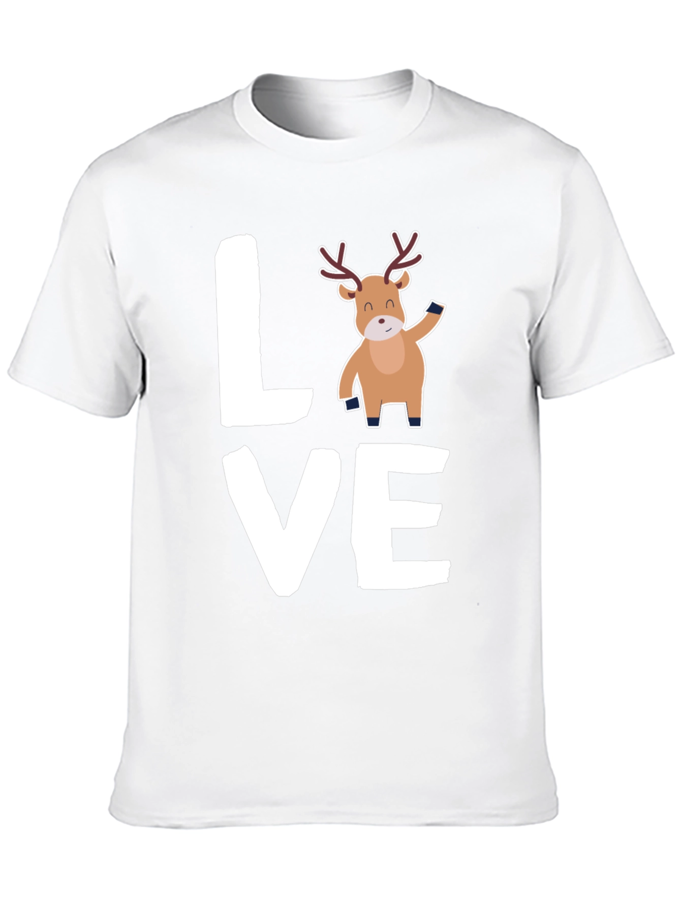 Love Reindeer Graphic Tee - Holiday Cheer