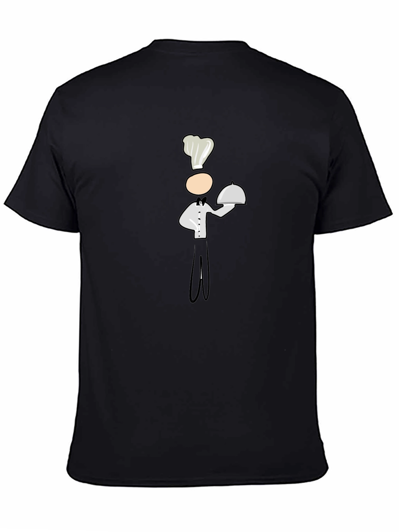 Chef Graphic Print Black T-Shirt