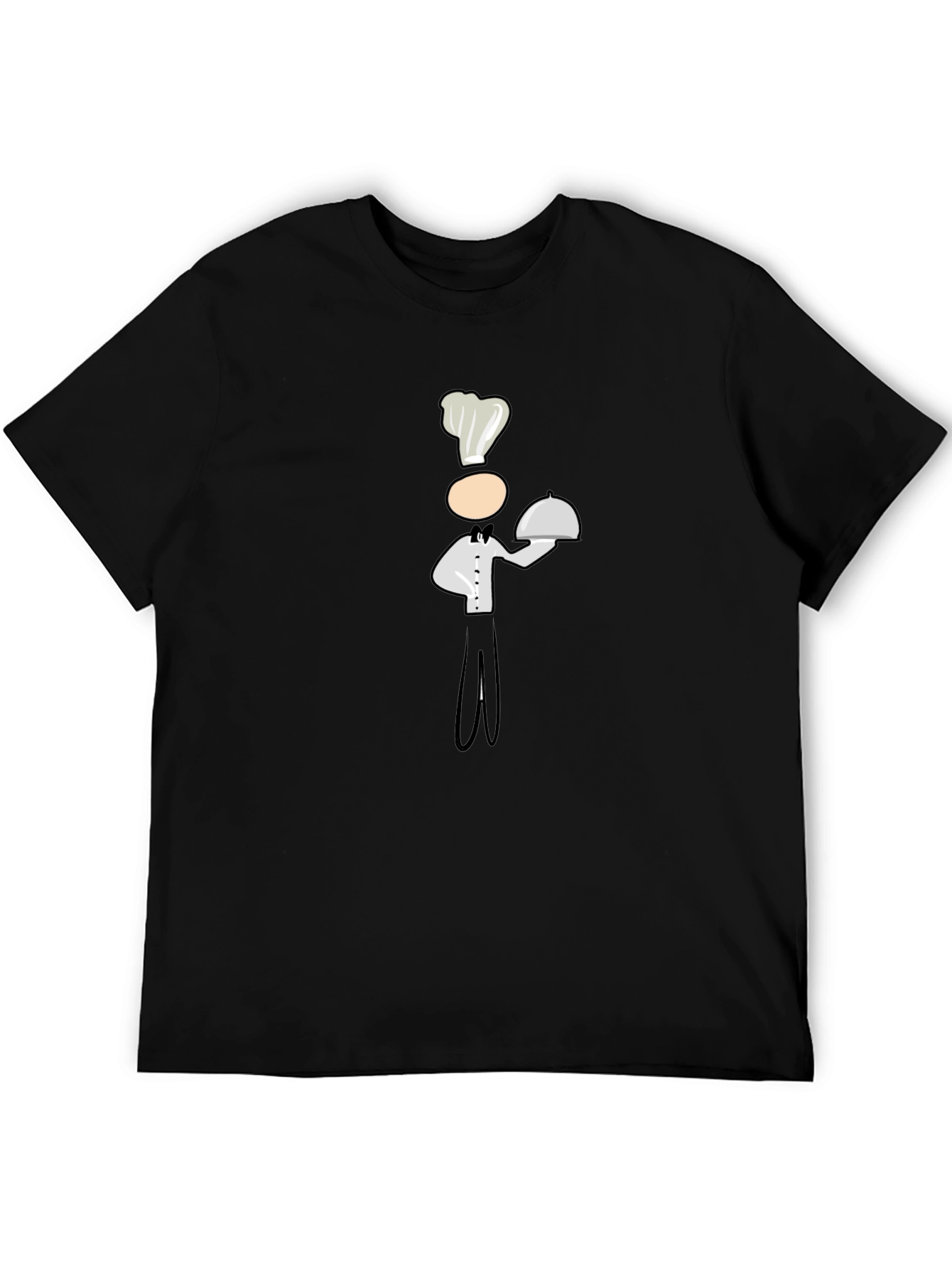Chef Graphic Print Black T-Shirt