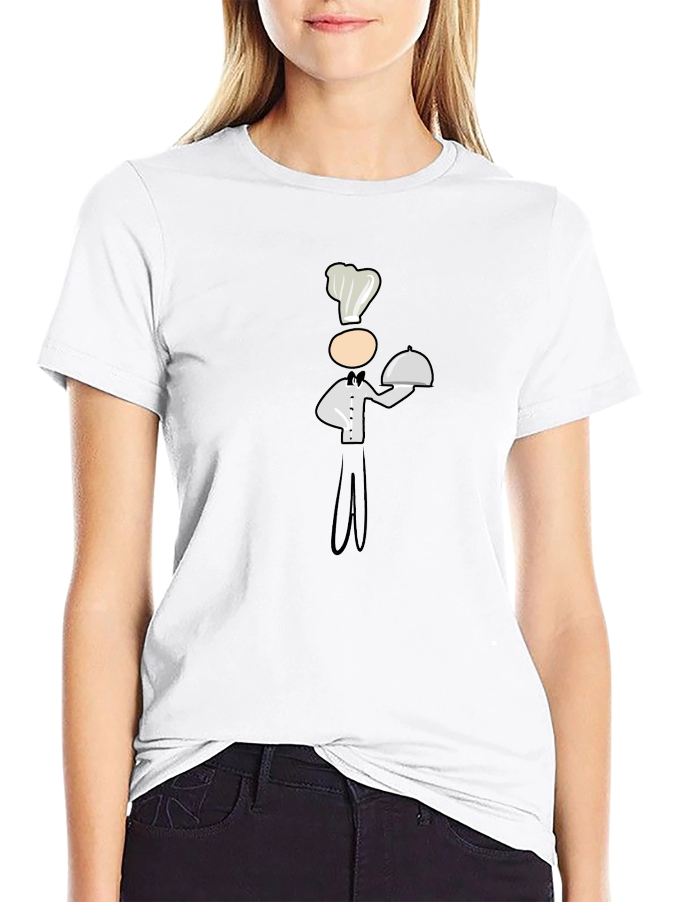 Chef Graphic Print Black T-Shirt