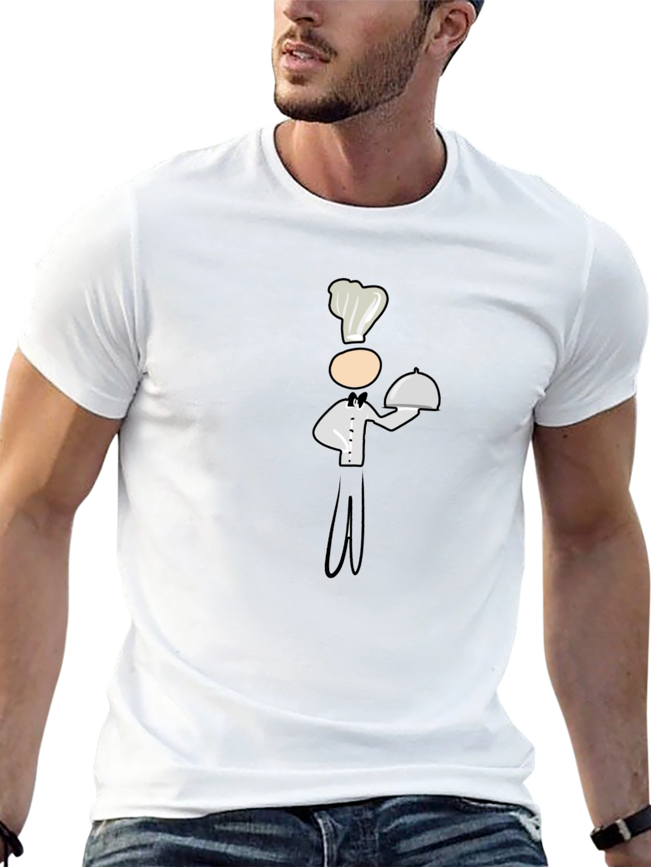 Chef Graphic Print Black T-Shirt