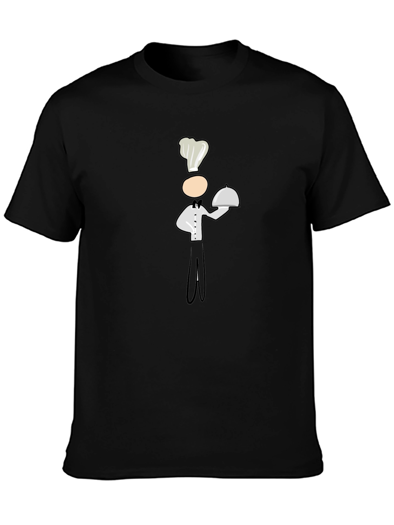 Chef Graphic Print Black T-Shirt