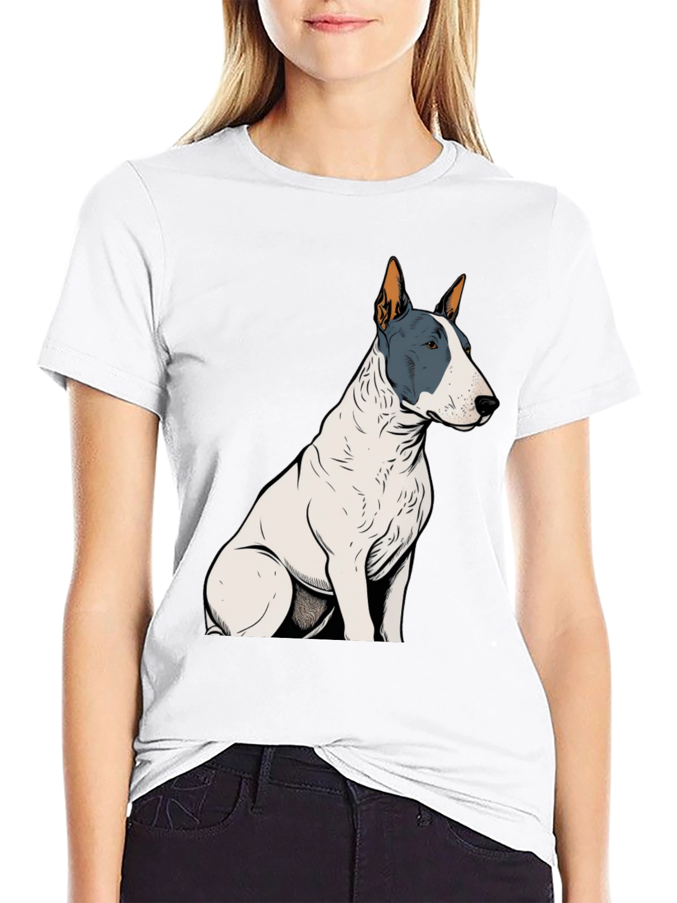 Bull Terrier Graphic Tee - Unisex Black T-Shirt