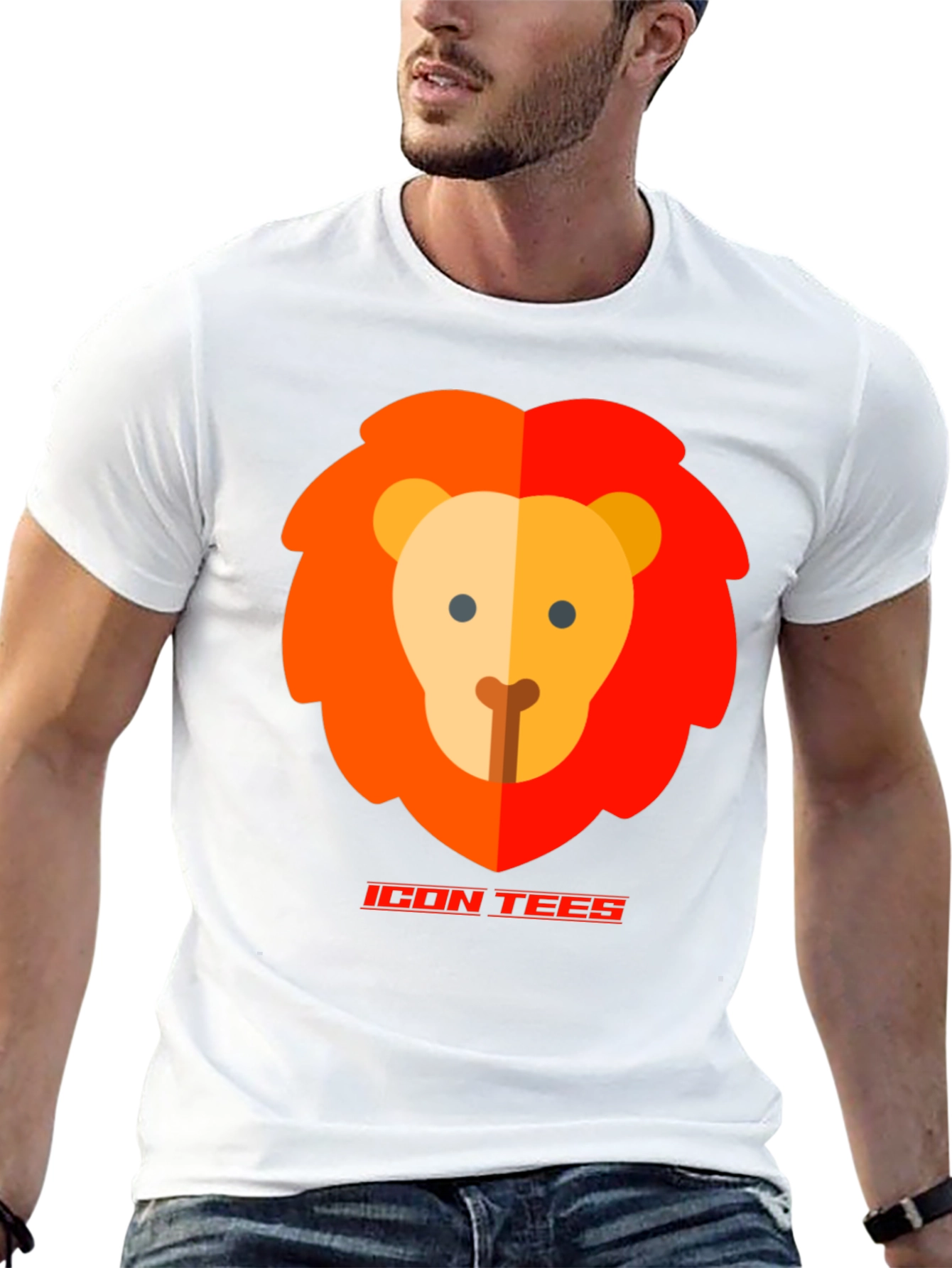 Icon Tees Lion Graphic T-Shirt - Black