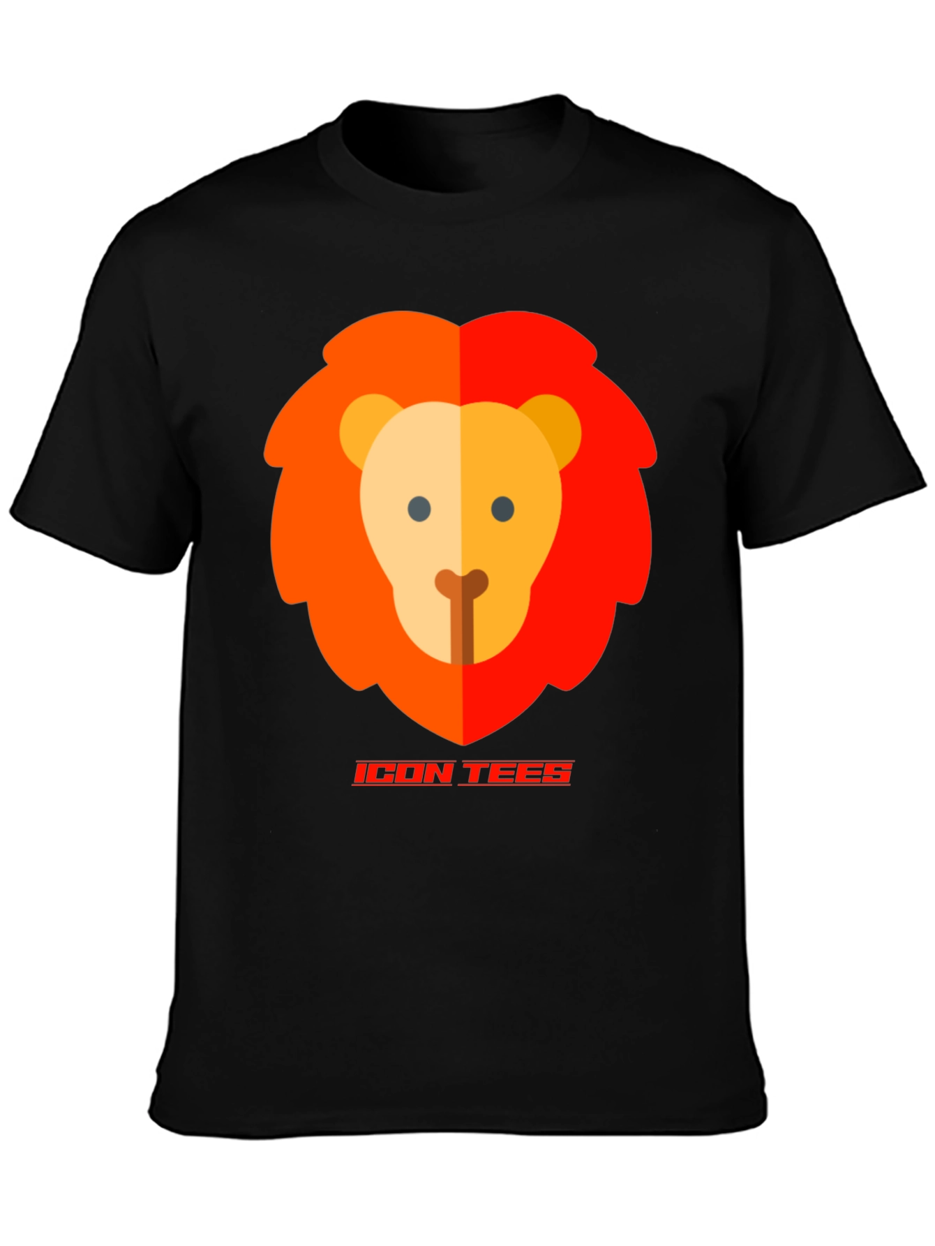 Icon Tees Lion Graphic T-Shirt - Black