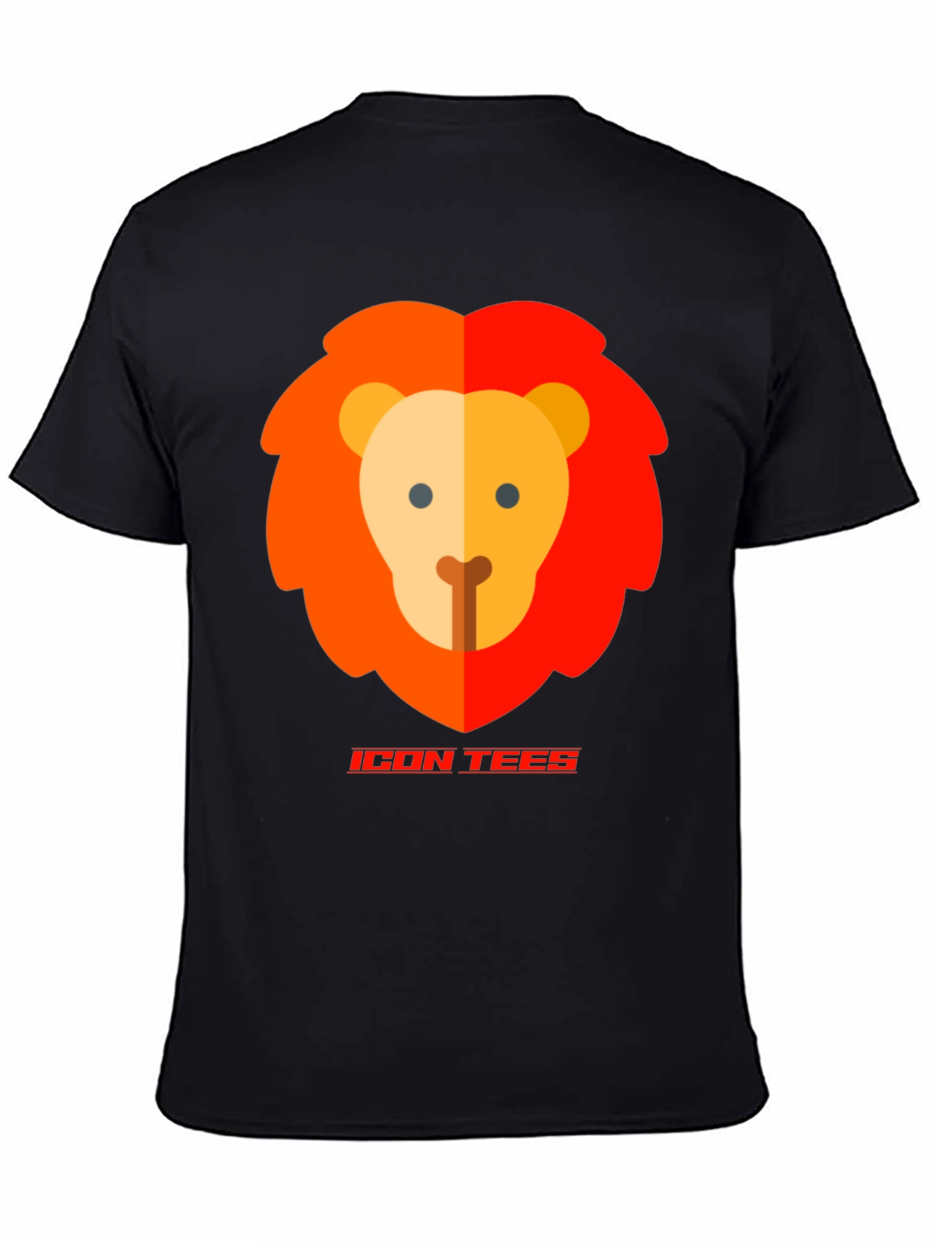 Icon Tees Lion Graphic T-Shirt - Black