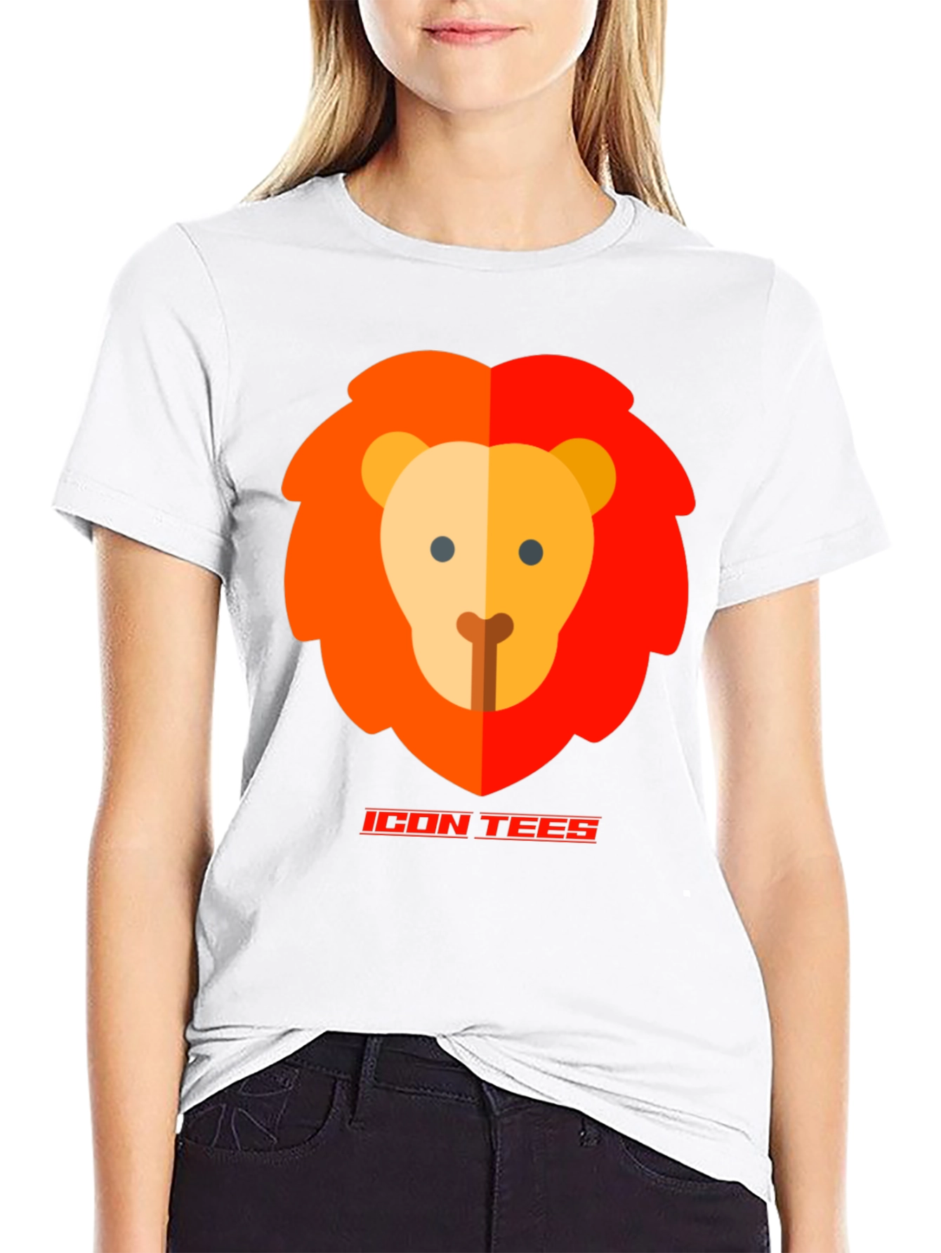 Icon Tees Lion Graphic T-Shirt - Black