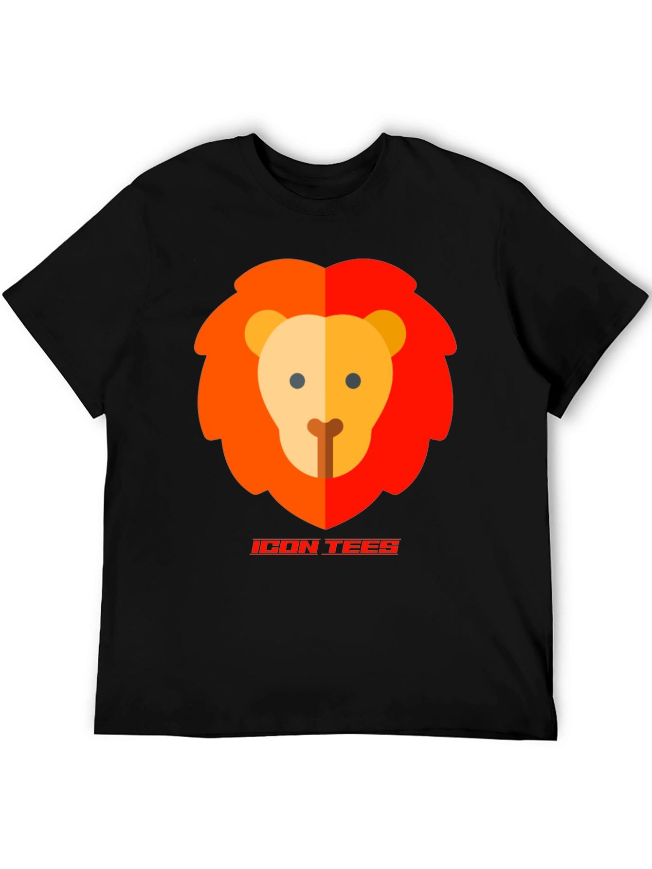 Icon Tees Lion Graphic T-Shirt - Black