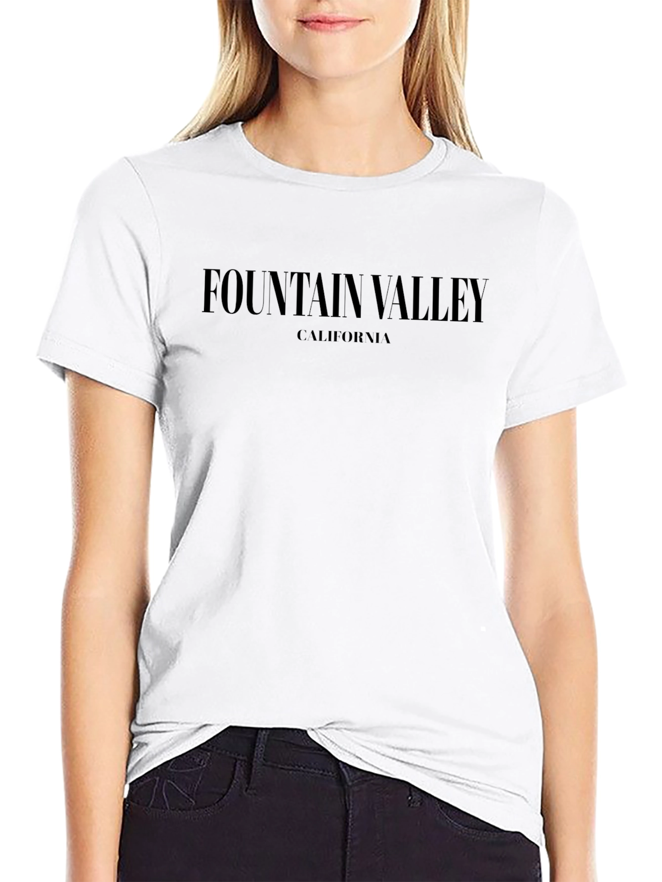 Fountain Valley California Black T-Shirt