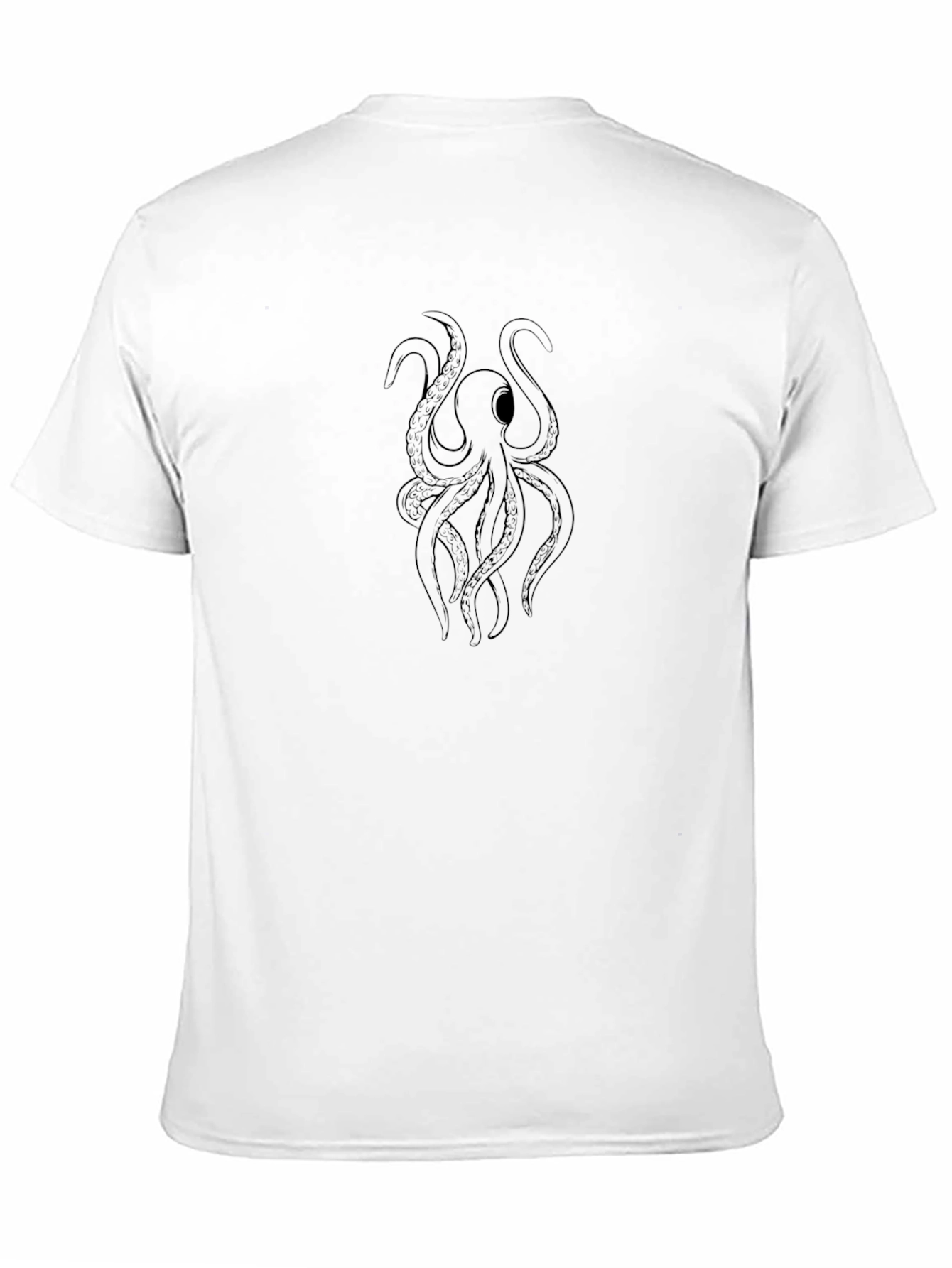Mens Black Octopus Graphic Tee