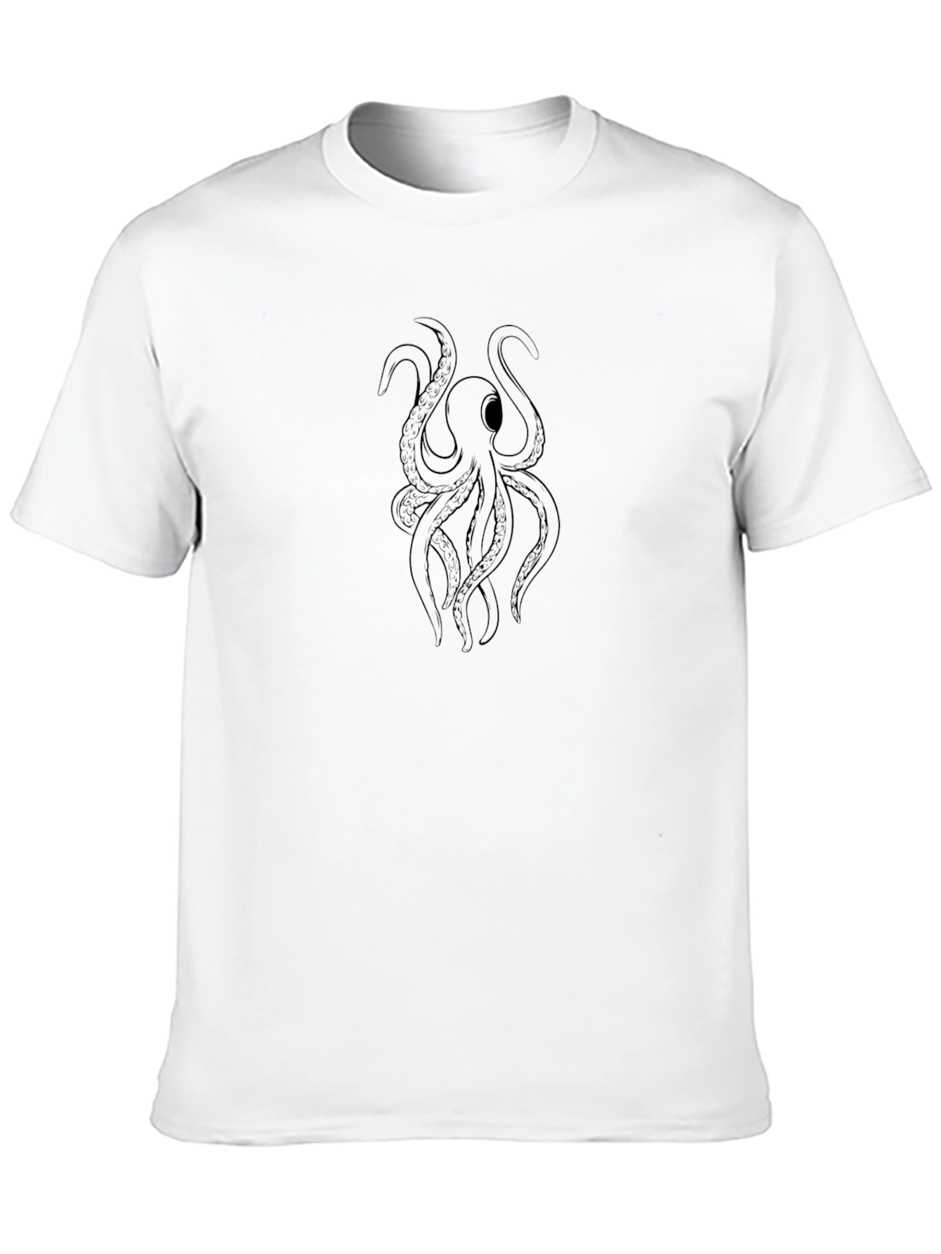Mens Black Octopus Graphic Tee