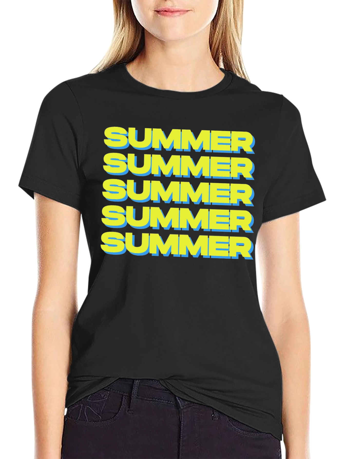 Summer T-Shirt - Bold Repeated Print