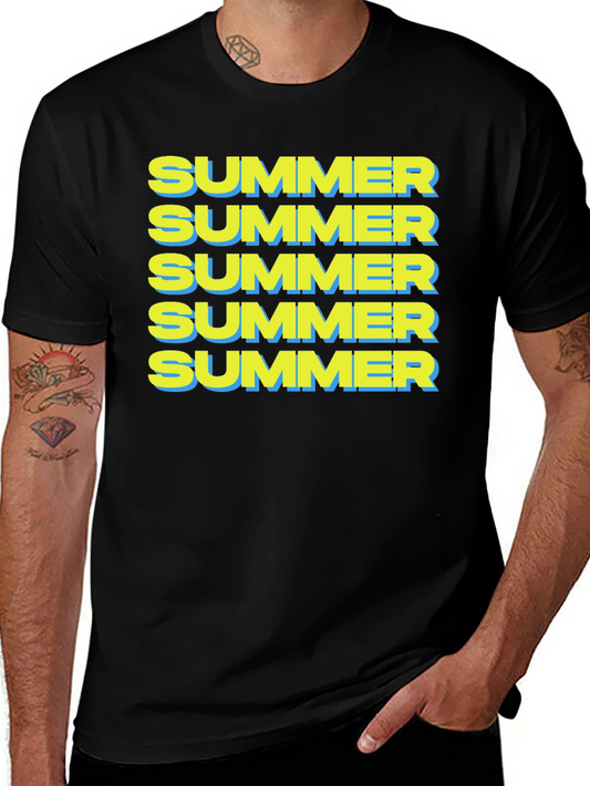 Summer T-Shirt - Bold Repeated Print
