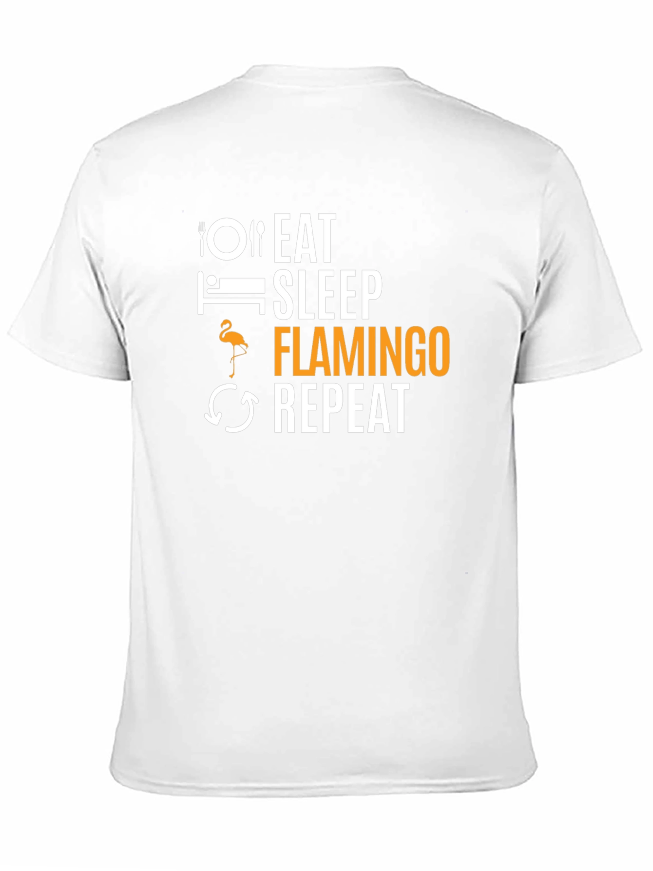 Eat Sleep Flamingo Repeat Black T-Shirt