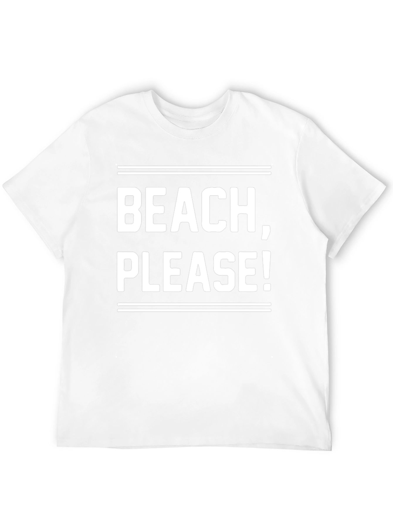 Beach Please! Graphic Tee - Black Cotton T-Shirt