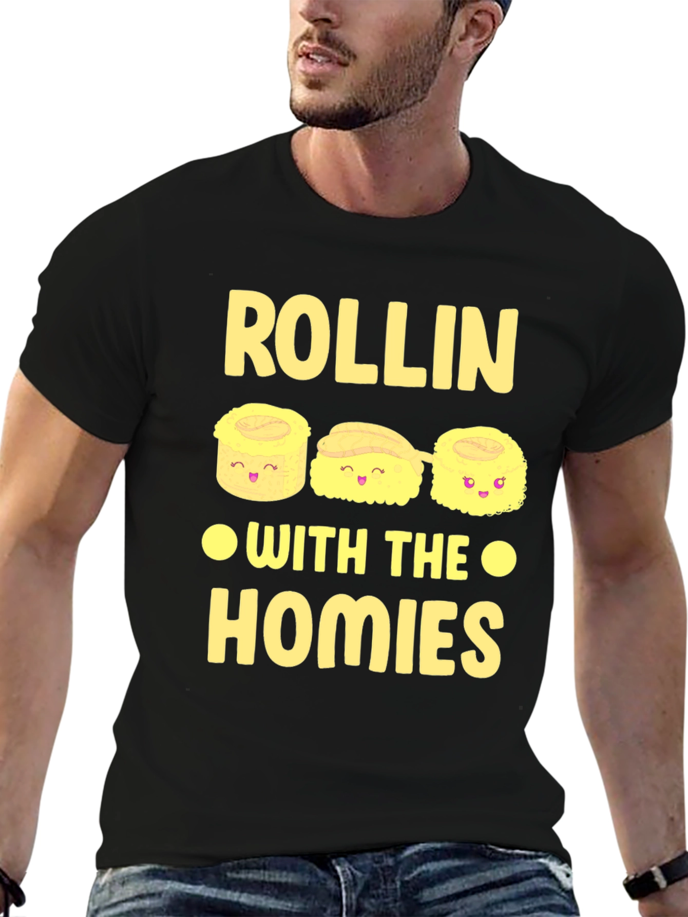 Rollin with the Homies Sushi Graphic Tee