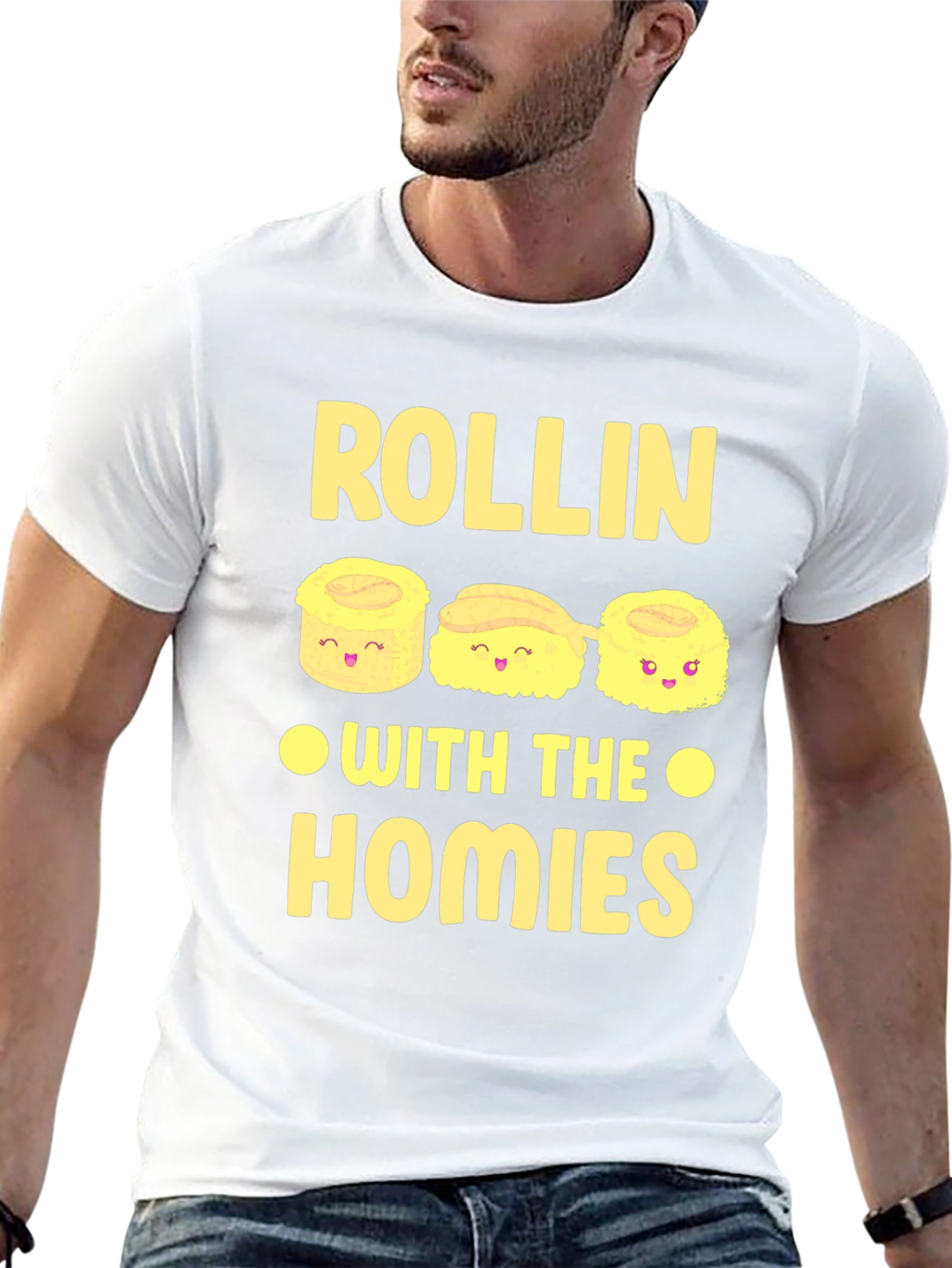 Rollin with the Homies Sushi Graphic Tee