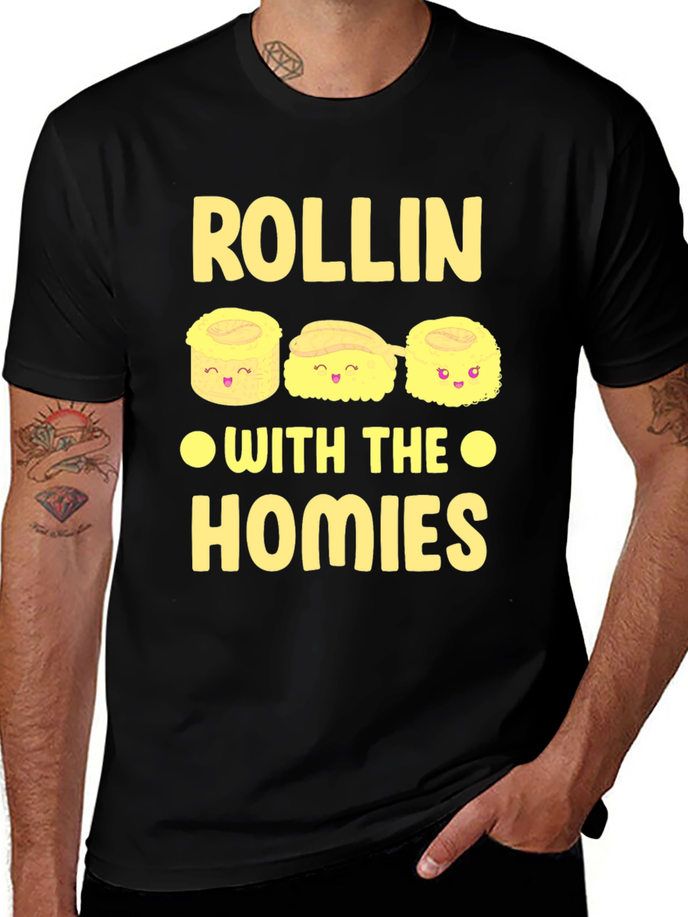 Rollin with the Homies Sushi Graphic Tee