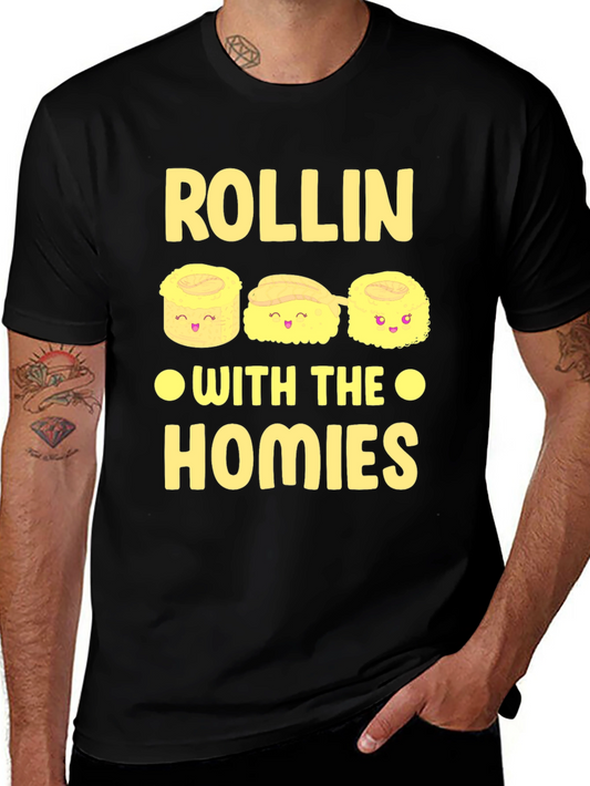 Rollin with the Homies Sushi Graphic Tee