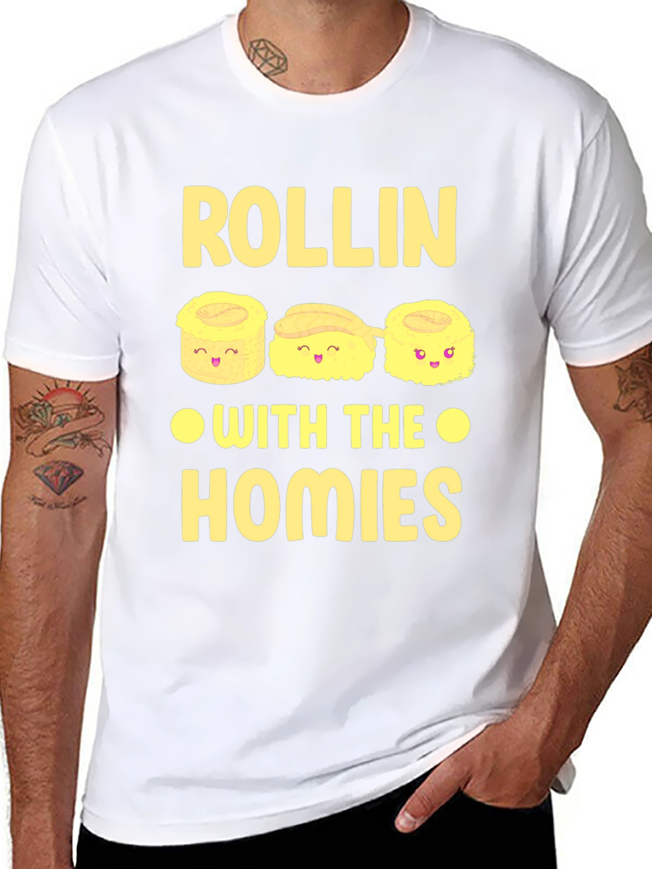 Rollin with the Homies Sushi Graphic Tee