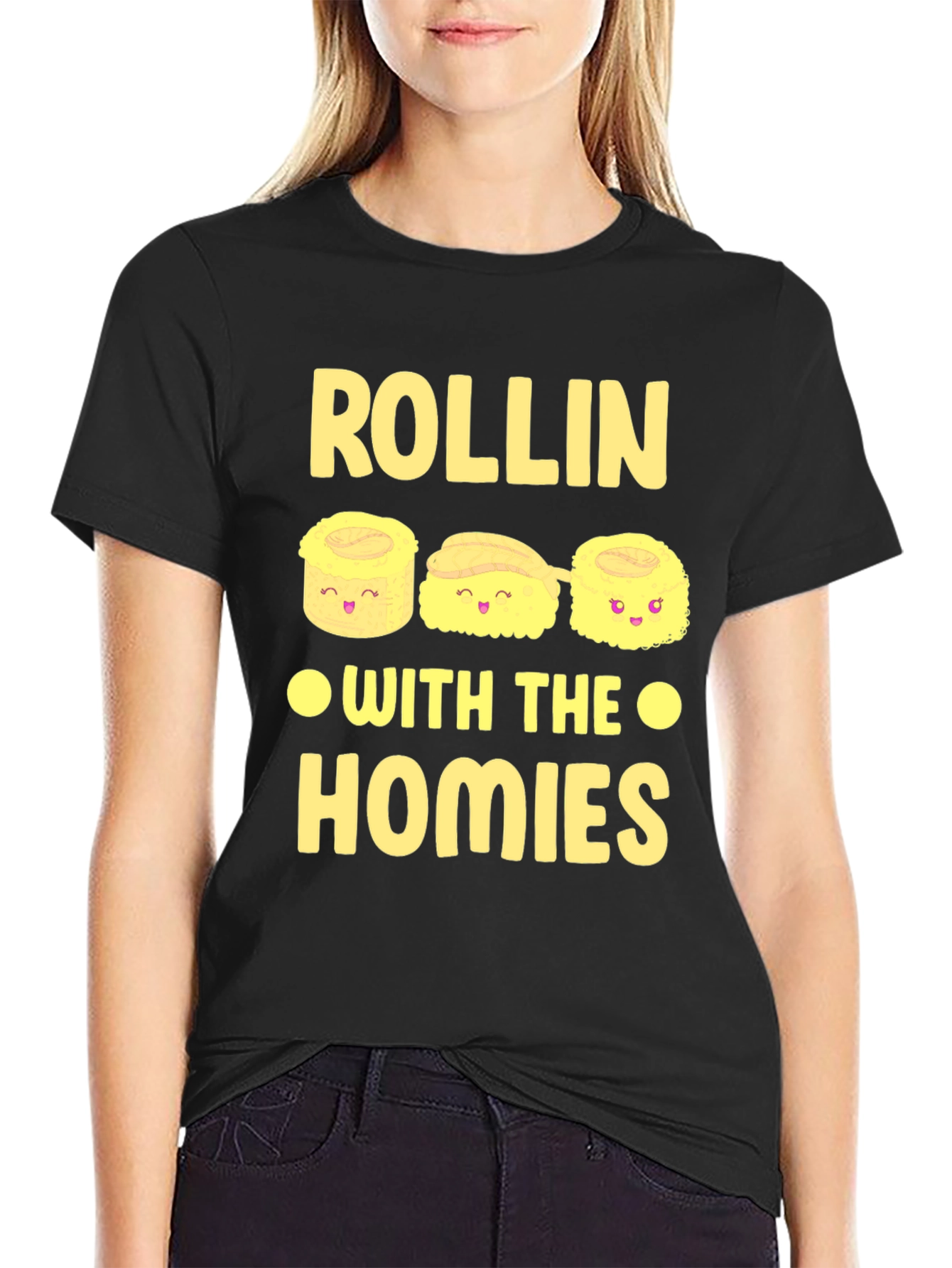 Rollin with the Homies Sushi Graphic Tee
