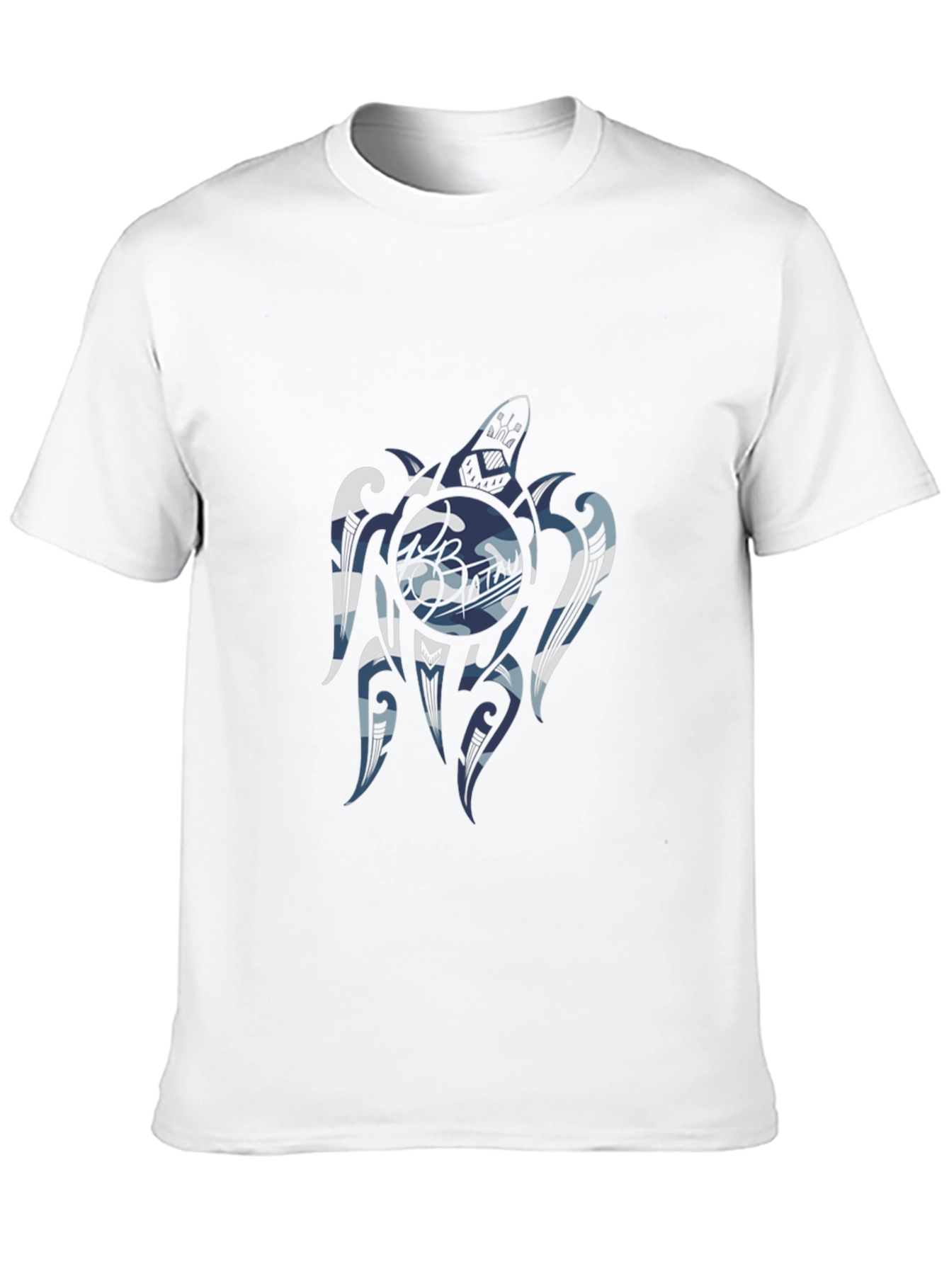 Tribal Turtle Graphic T-Shirt - Black