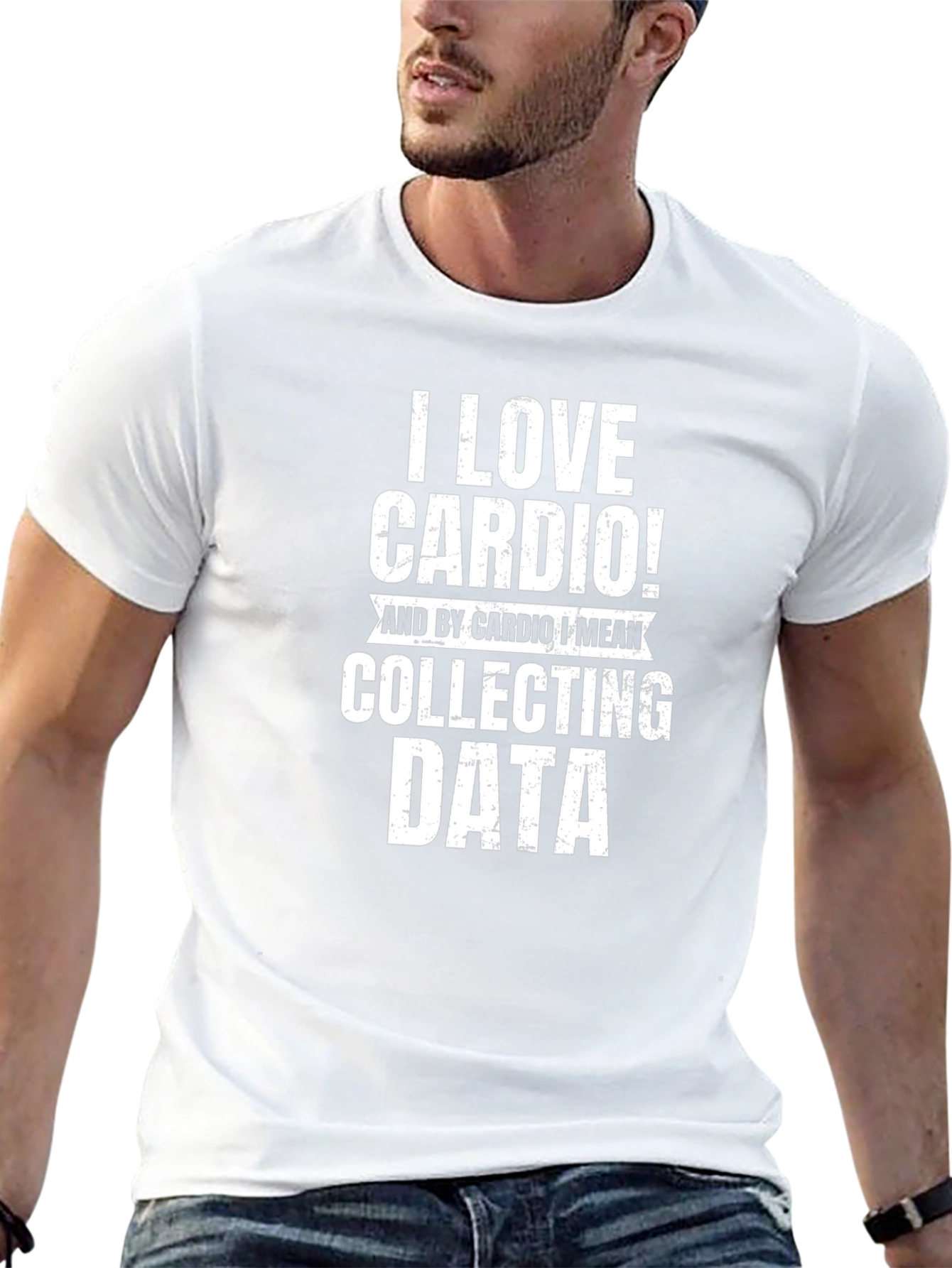 I Love Cardio Collecting Data Funny T-Shirt