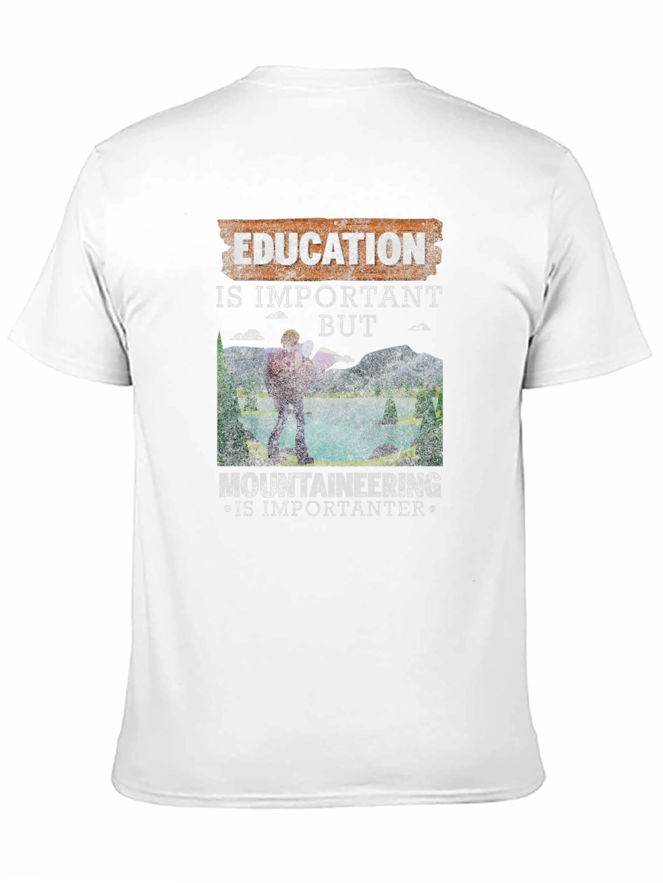 Education Vs. Mountaineering Graphic Tee