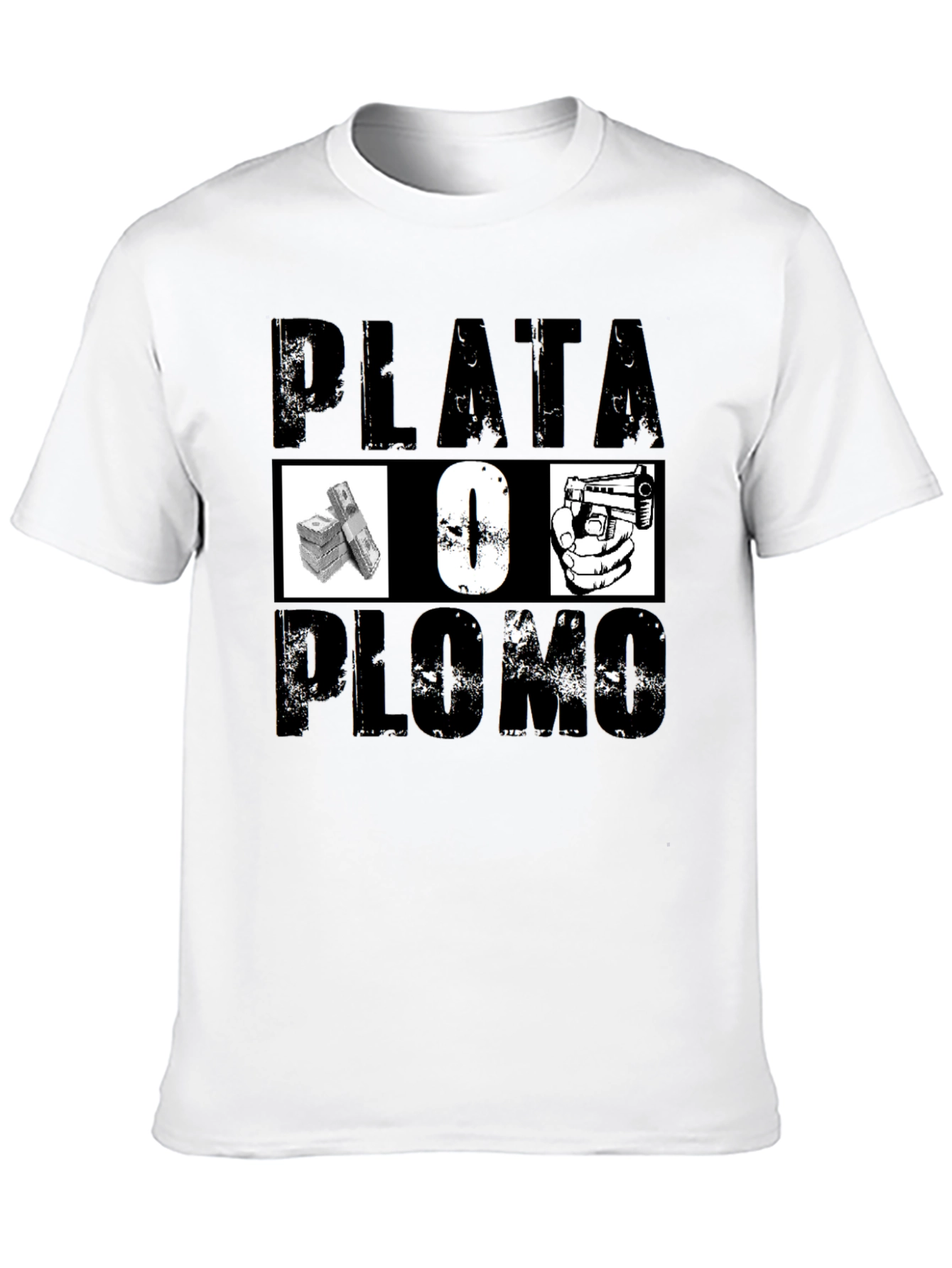 Plata O Plomo Graphic Tee - Black T-Shirt