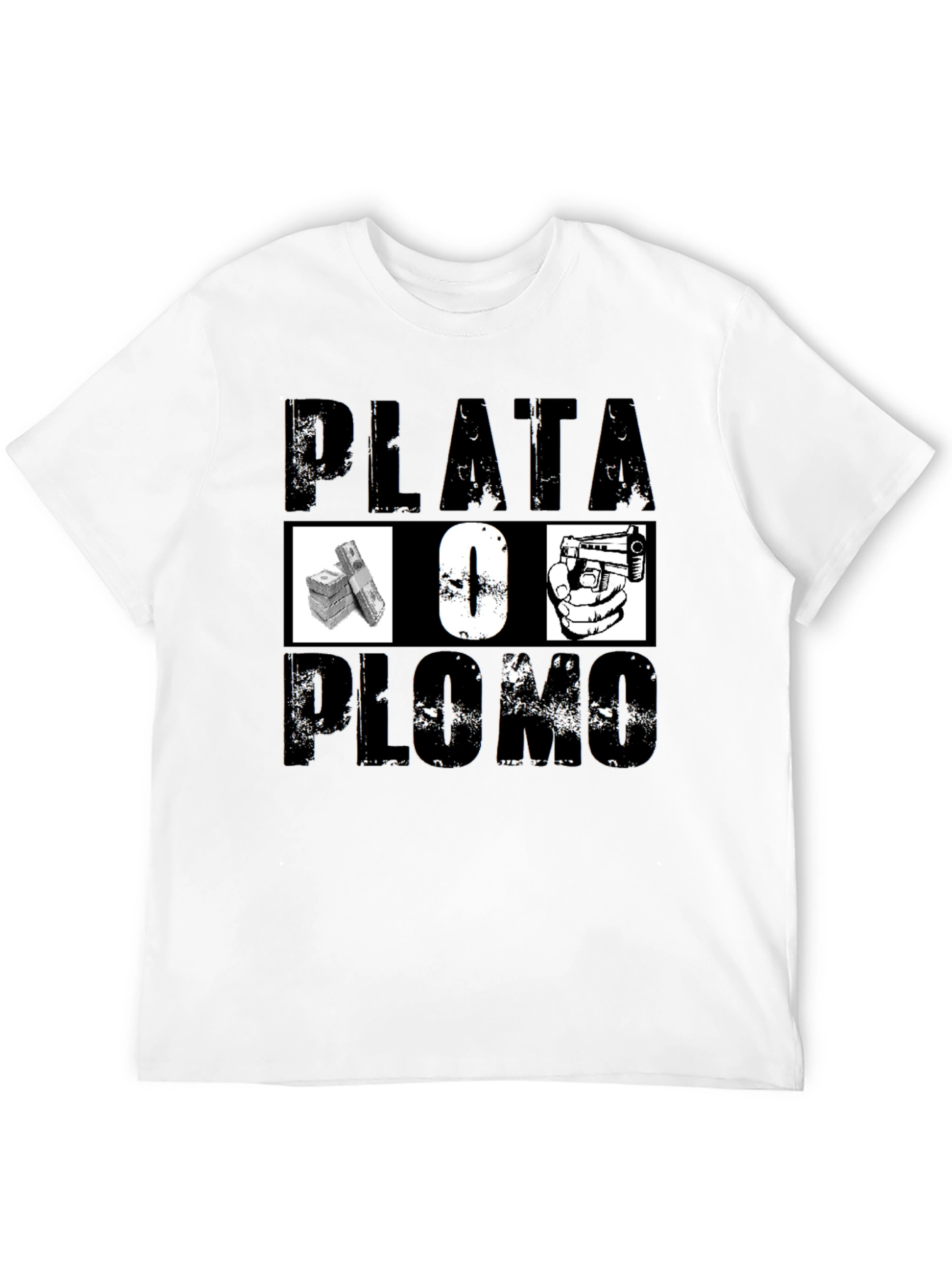 Plata O Plomo Graphic Tee - Black T-Shirt