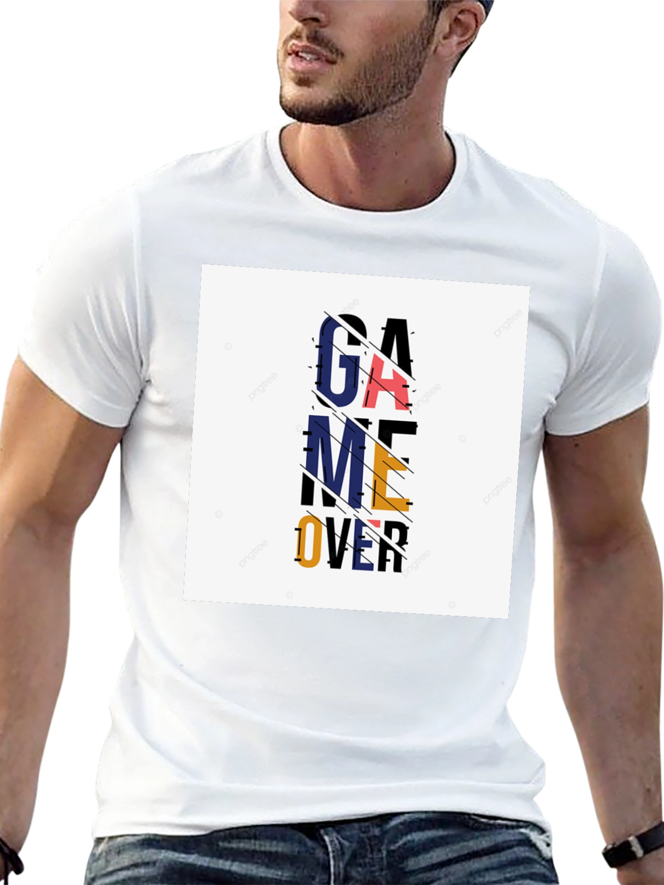Game Over Graphic Tee - Casual Black T-Shirt