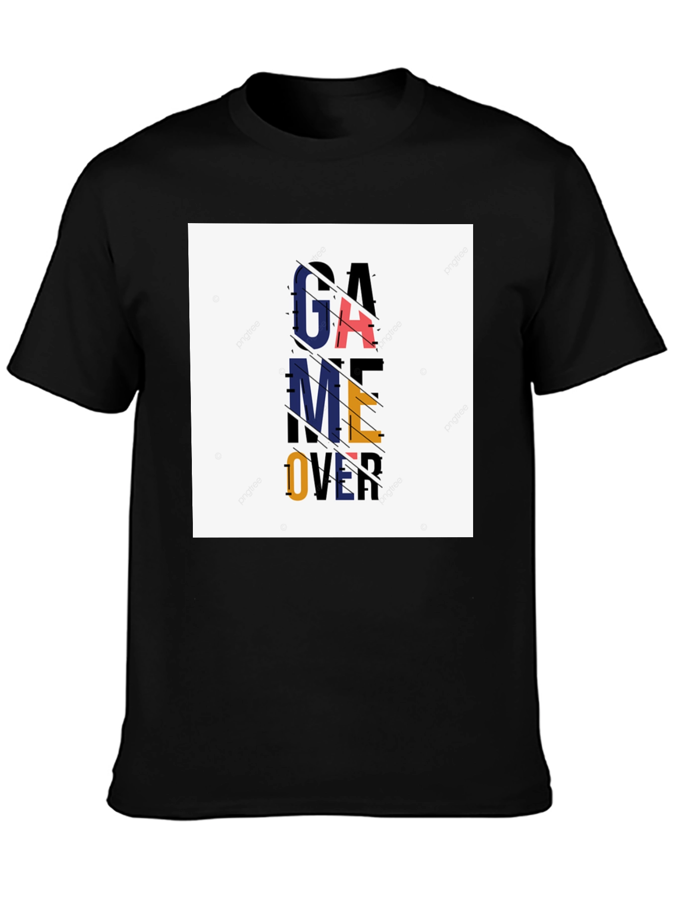 Game Over Graphic Tee - Casual Black T-Shirt