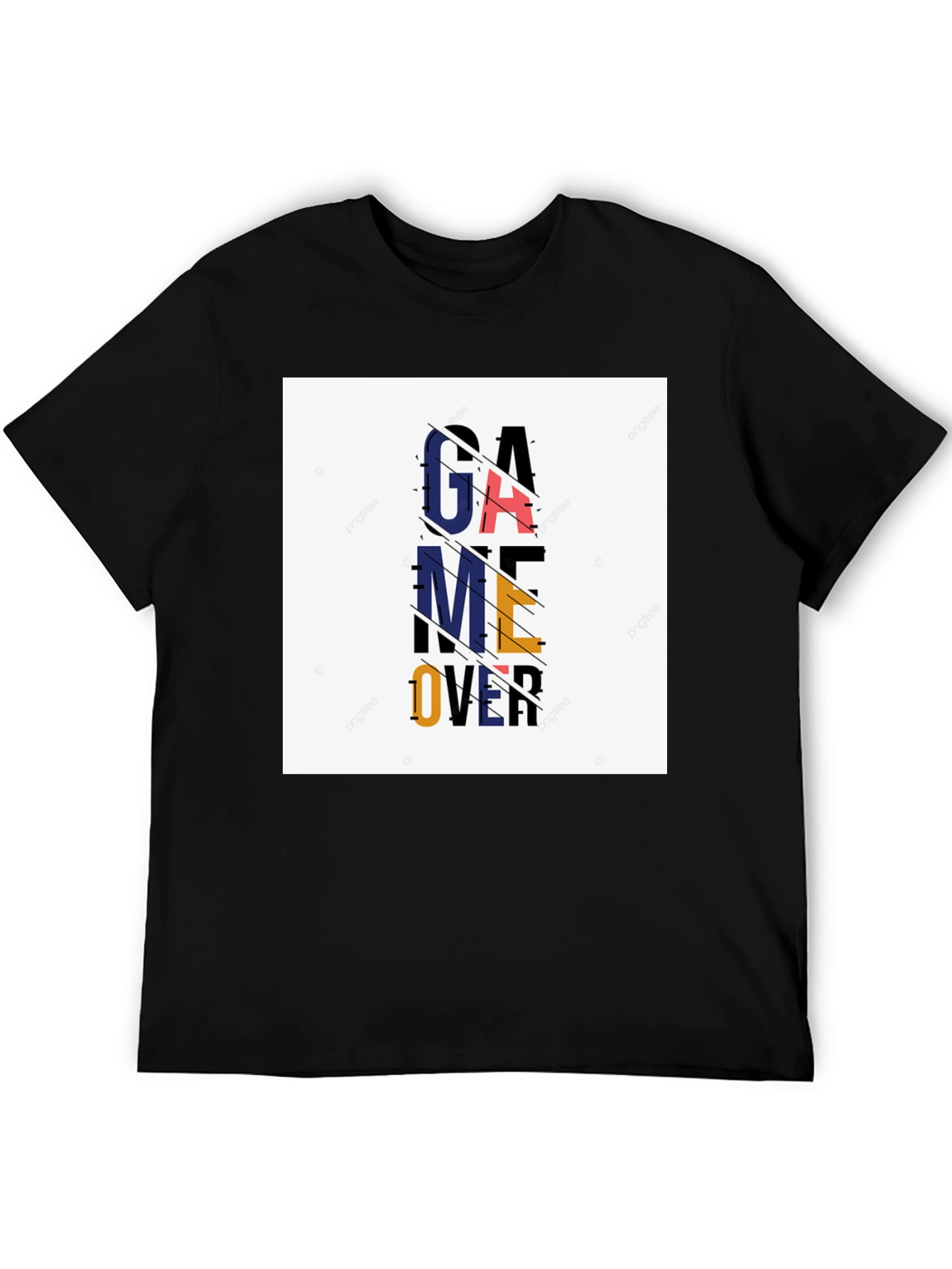 Game Over Graphic Tee - Casual Black T-Shirt