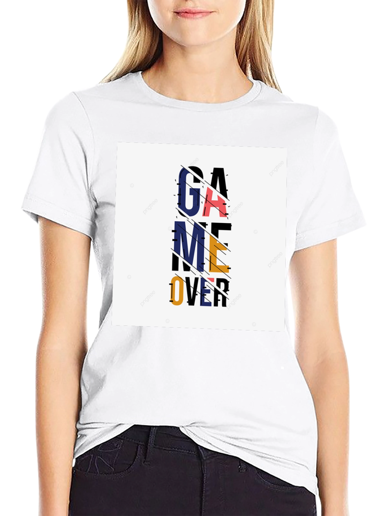 Game Over Graphic Tee - Casual Black T-Shirt