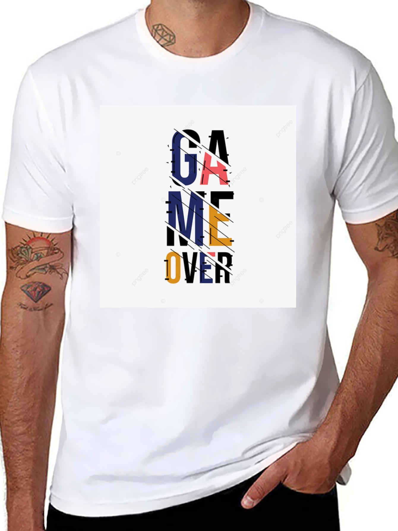 Game Over Graphic Tee - Casual Black T-Shirt