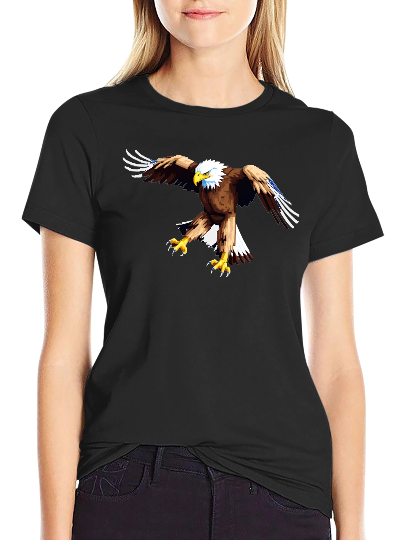 Eagle Graphic Black T-Shirt - Mens Casual Tee