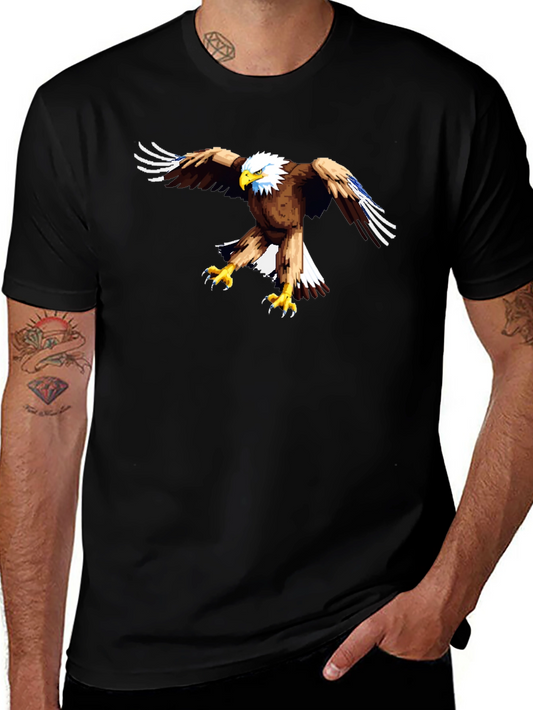 Eagle Graphic Black T-Shirt - Mens Casual Tee