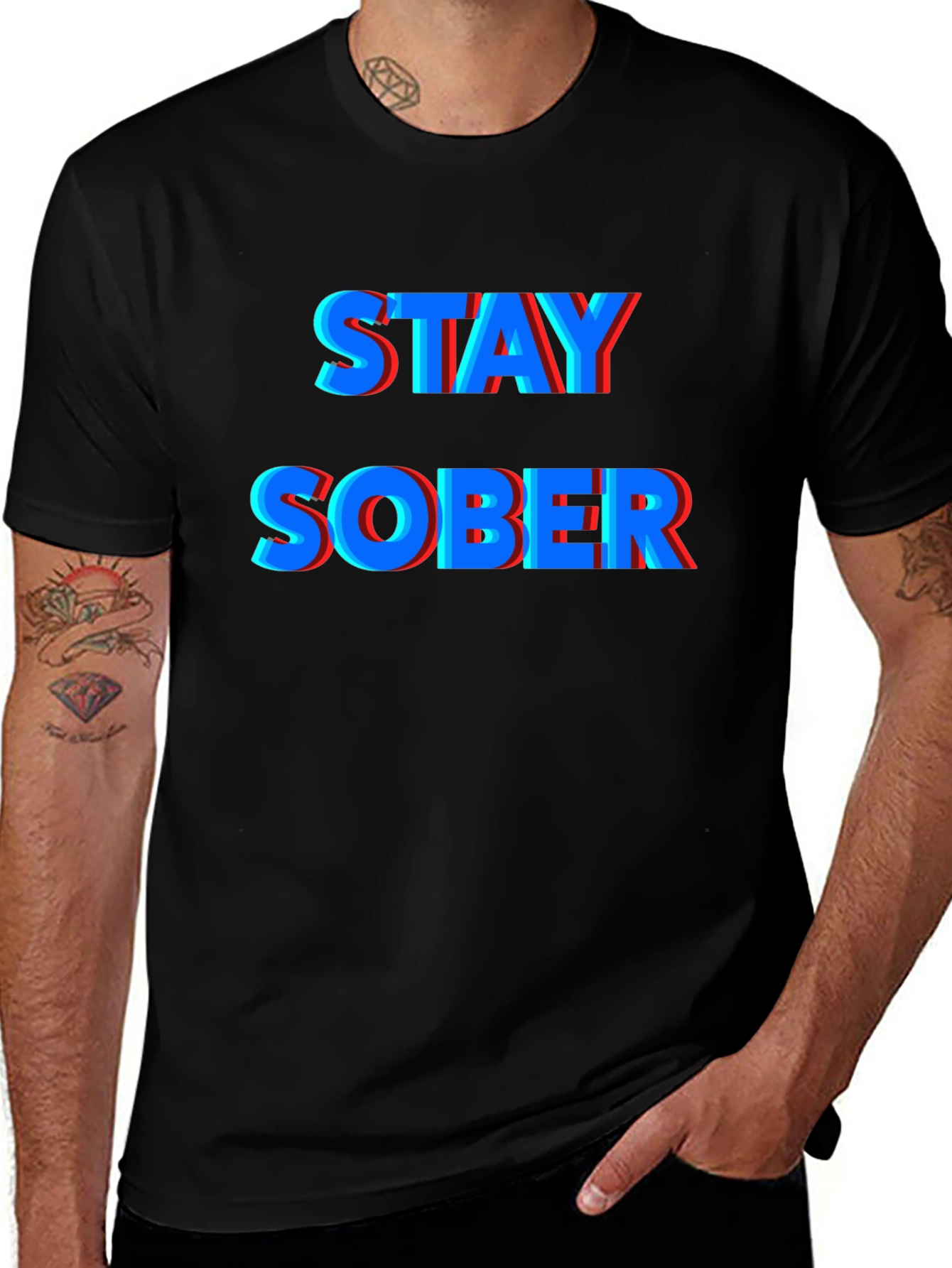 Stay Sober Graphic Tee - Black